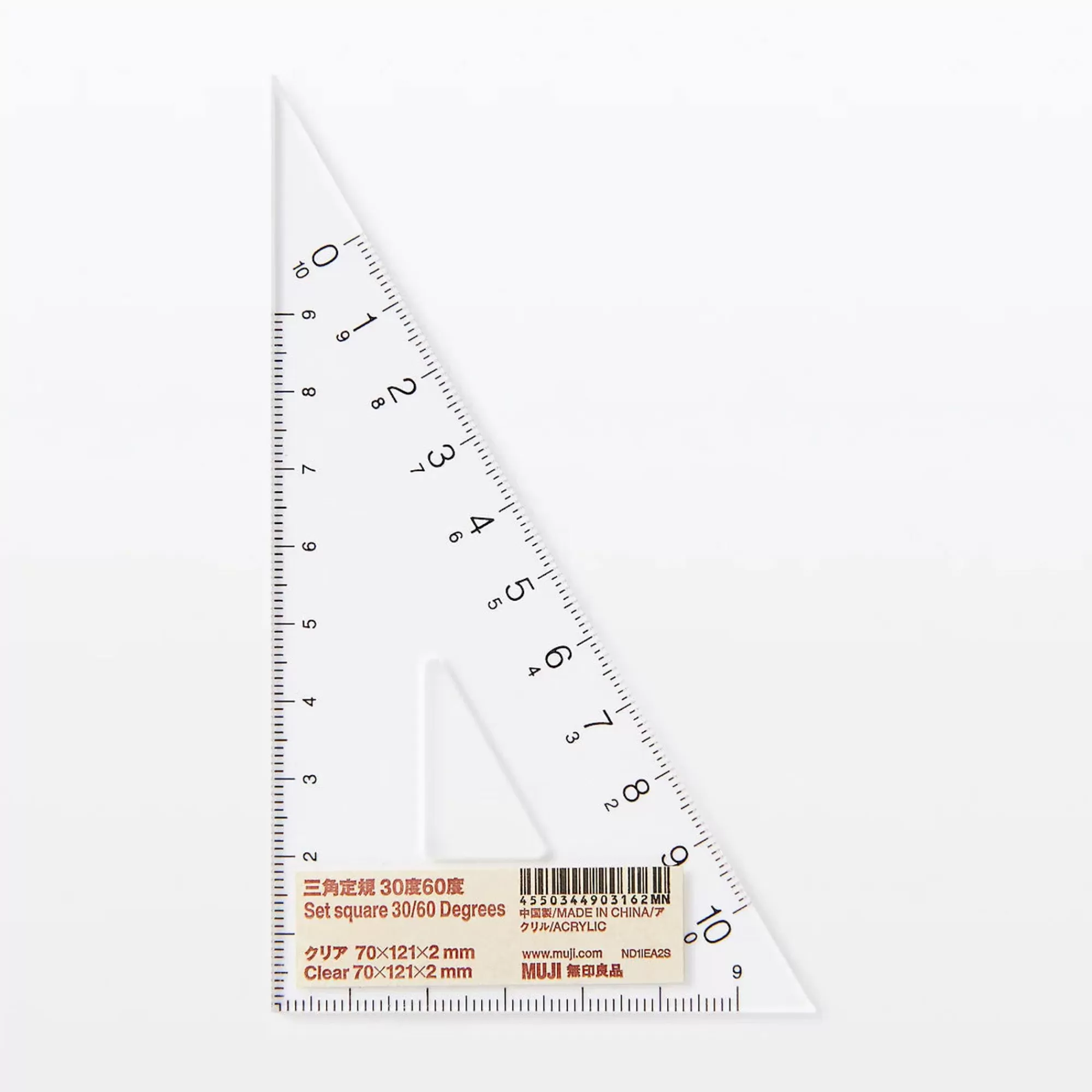 MUJI Acrylic Set Square - 30/60 Degrees Best