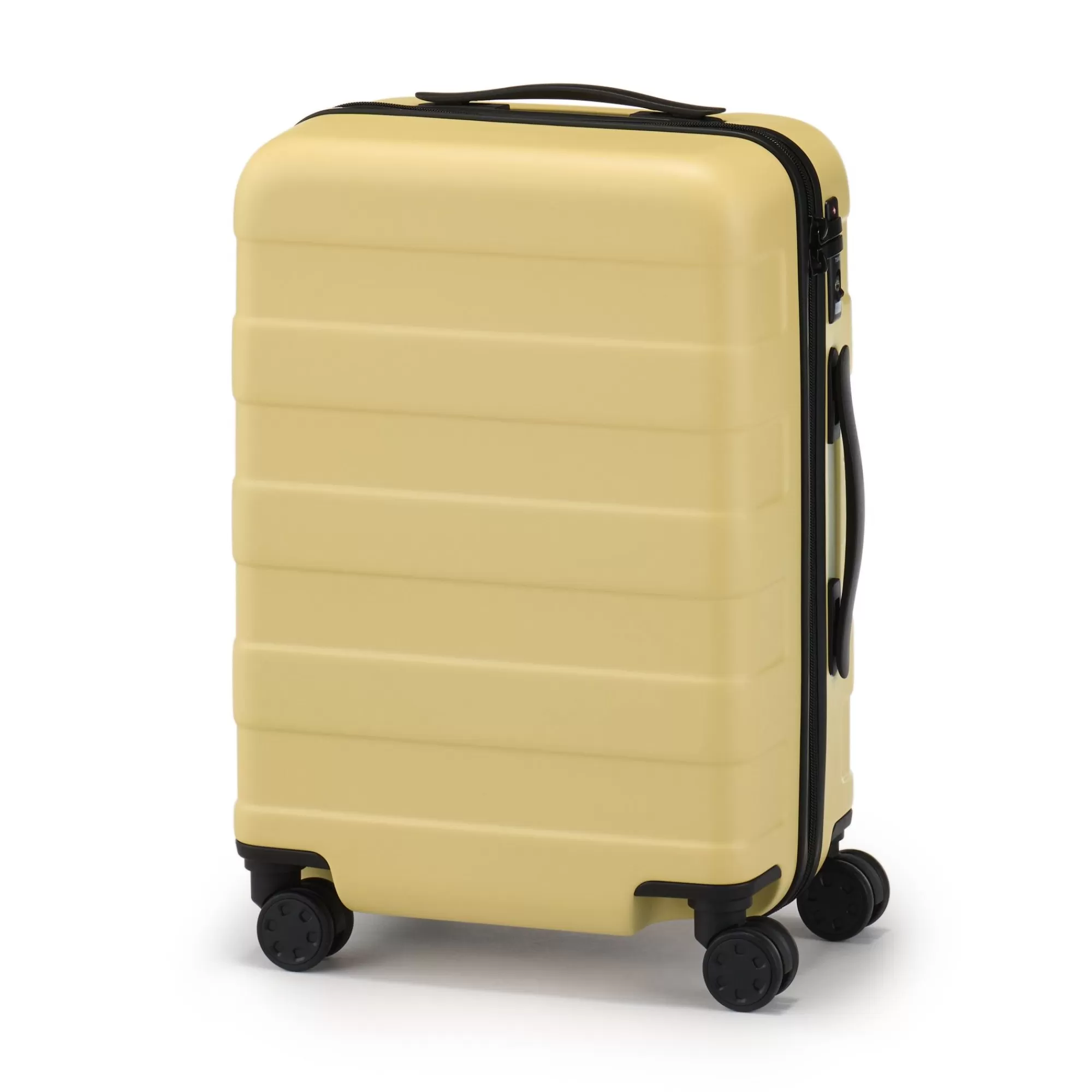 MUJI Adjustable Handle Hard Shell Suitcase 36L | Carry-On Light Yellow Fashion