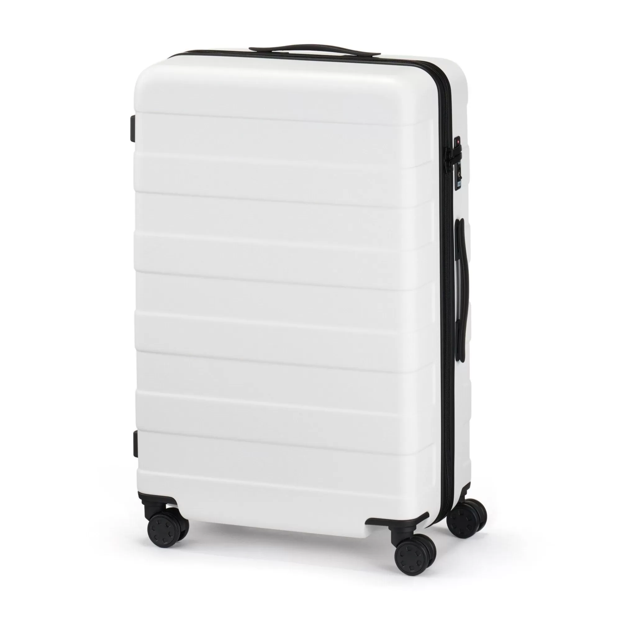 MUJI Adjustable Handle Hard Shell Suitcase 75L - White | Check-In New