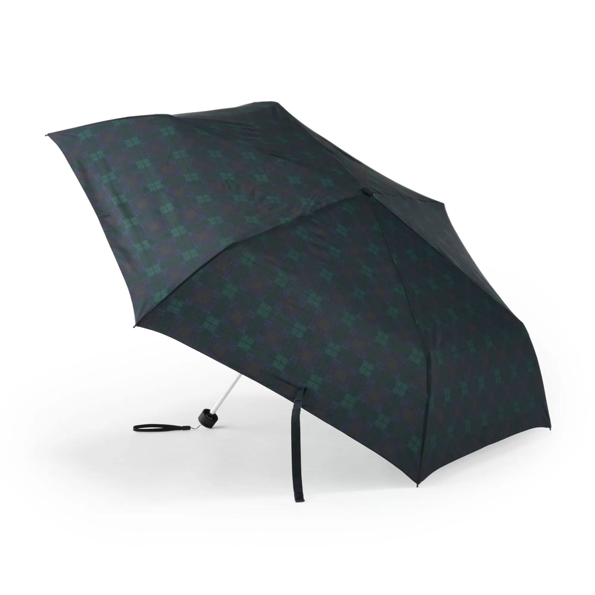 MUJI All-Weather Foldable Umbrella Dark Green Check Best