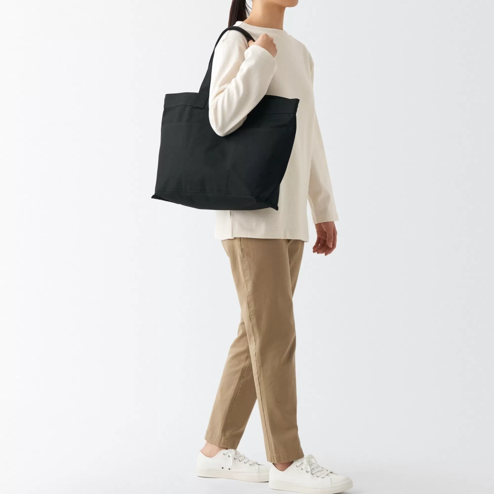 MUJI Canvas Wide Tote Bag Flash Sale