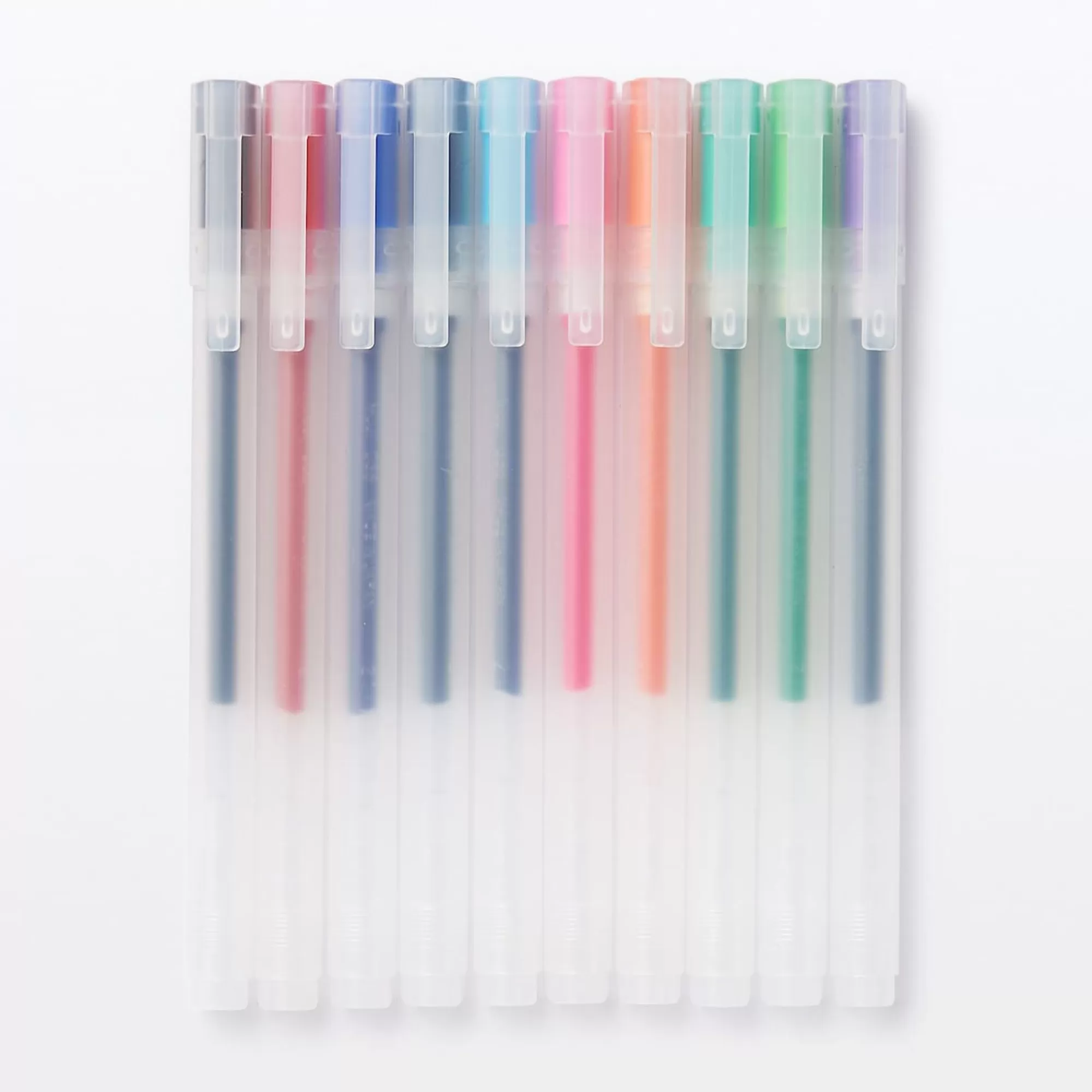 MUJI Gel Ink Cap Type Ballpoint Pen 10 Color Set Store