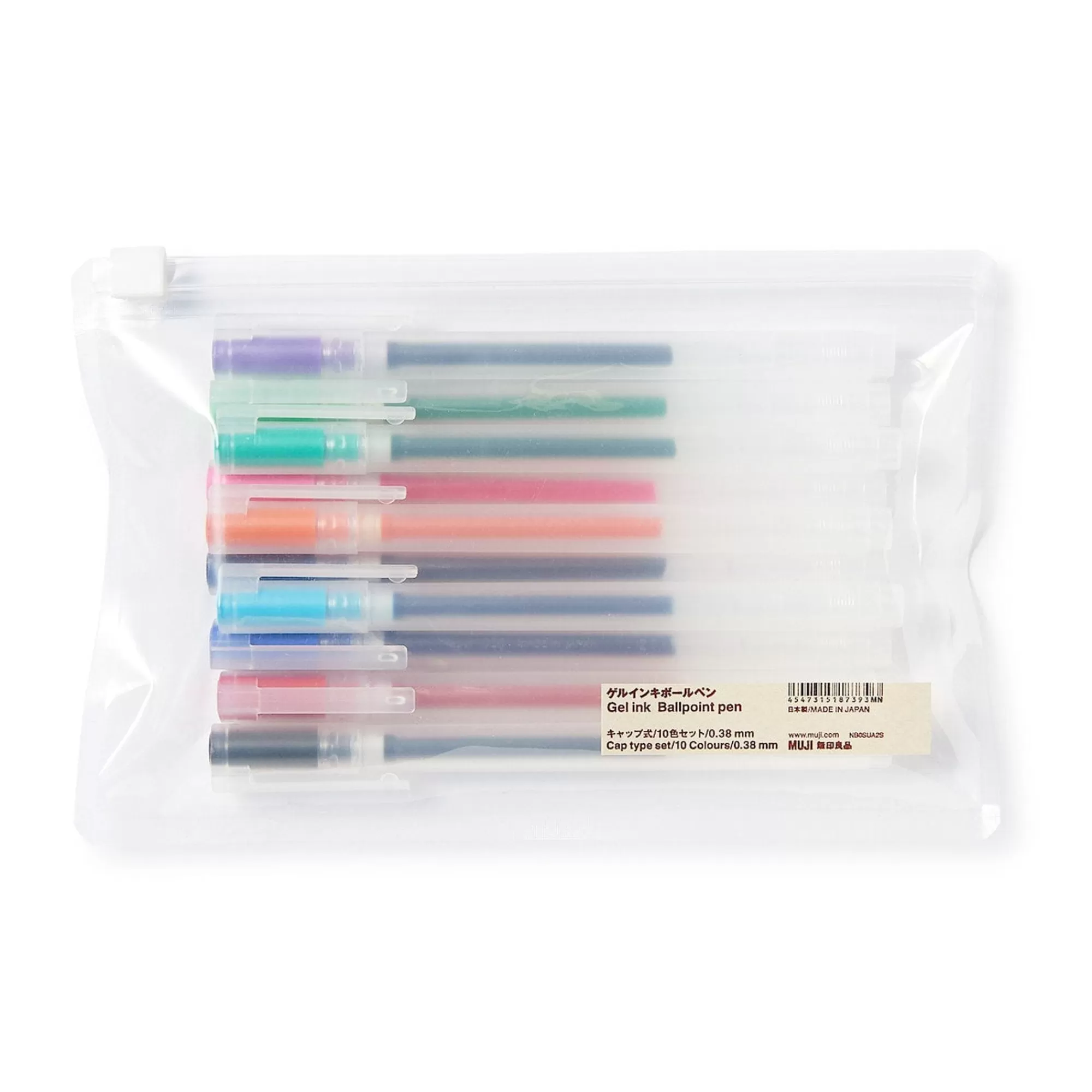 MUJI Gel Ink Cap Type Ballpoint Pen 10 Color Set Store