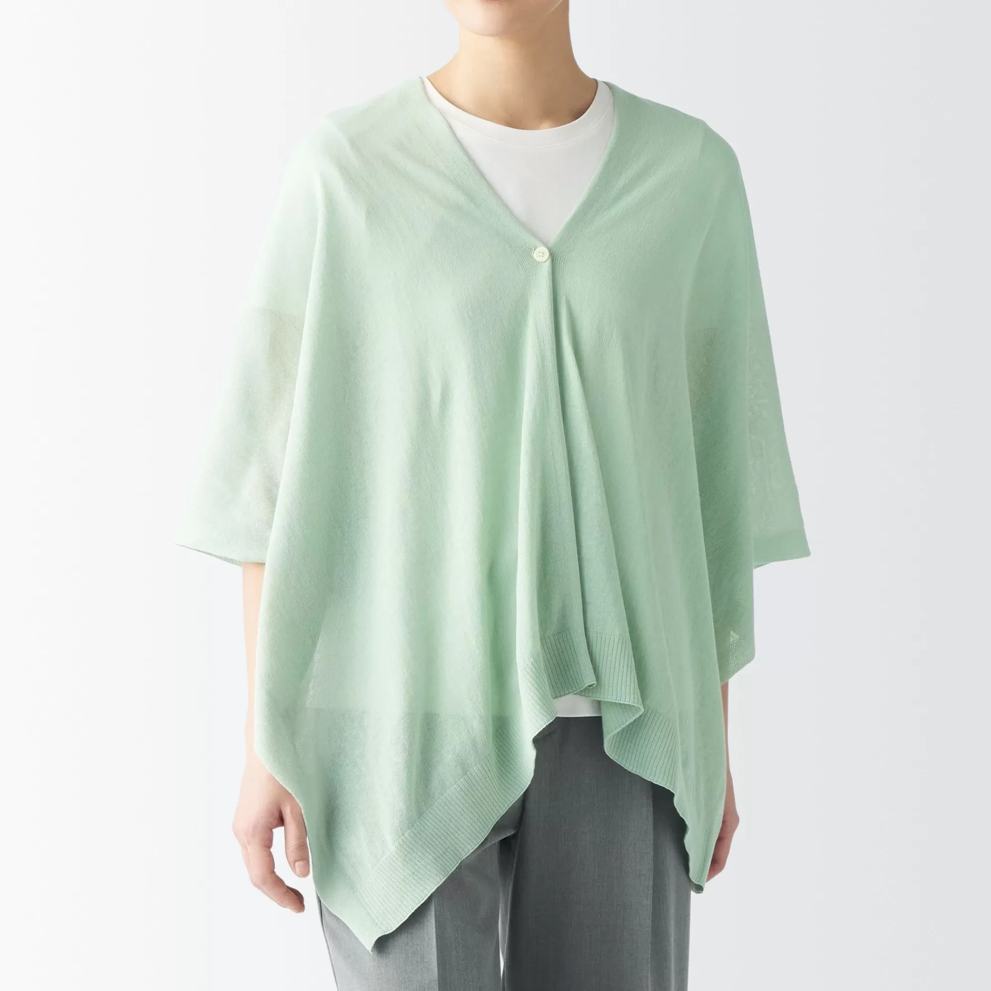 MUJI High-Twist Cotton Buttoned Bolero Sale