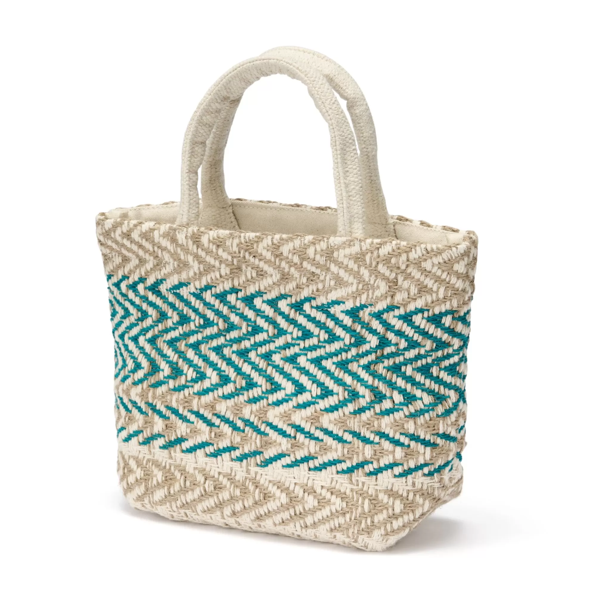 MUJI Indian Handwoven Mini Tote Bag - Green Discount