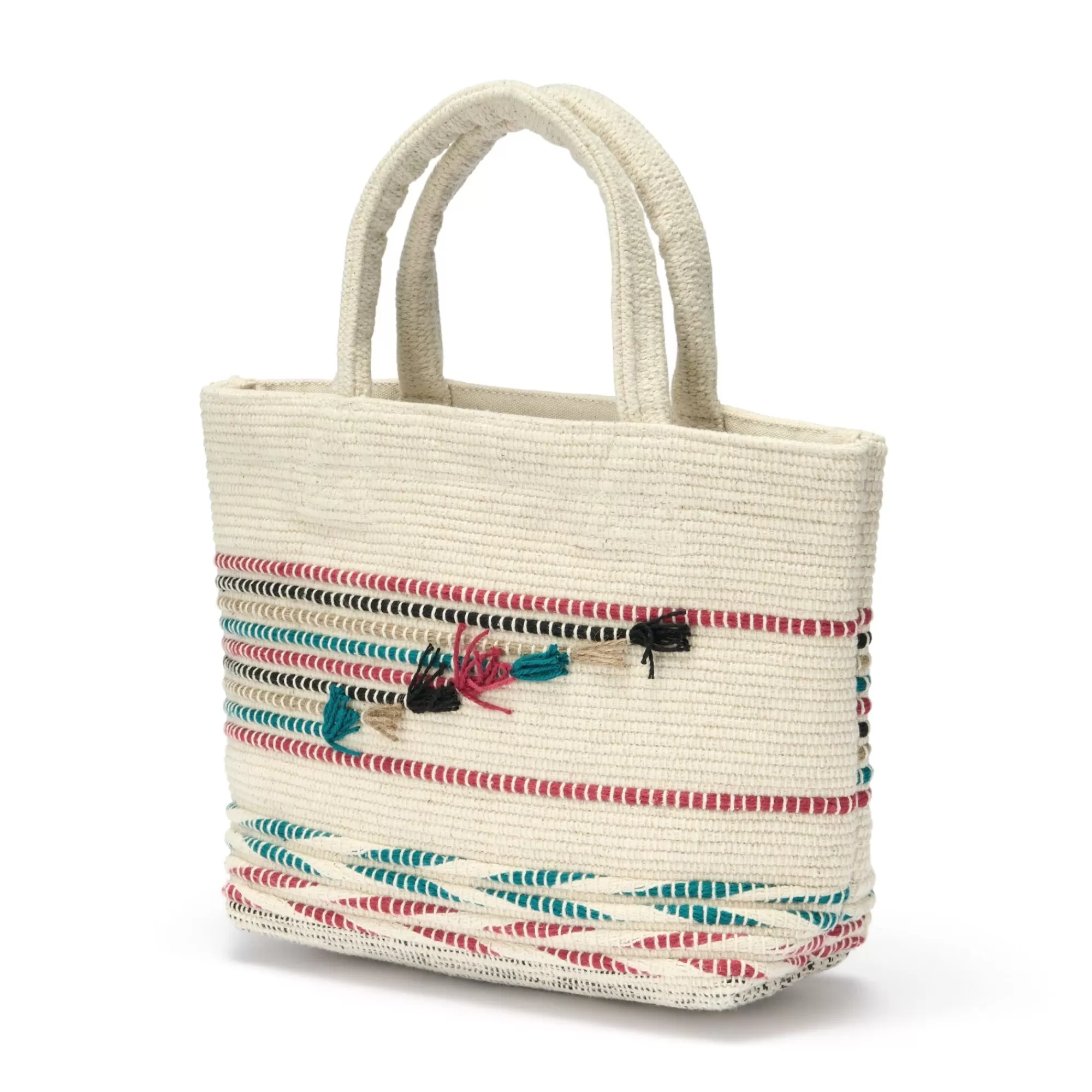 MUJI Indian Handwoven Mini Tote Bag - Natural Sale