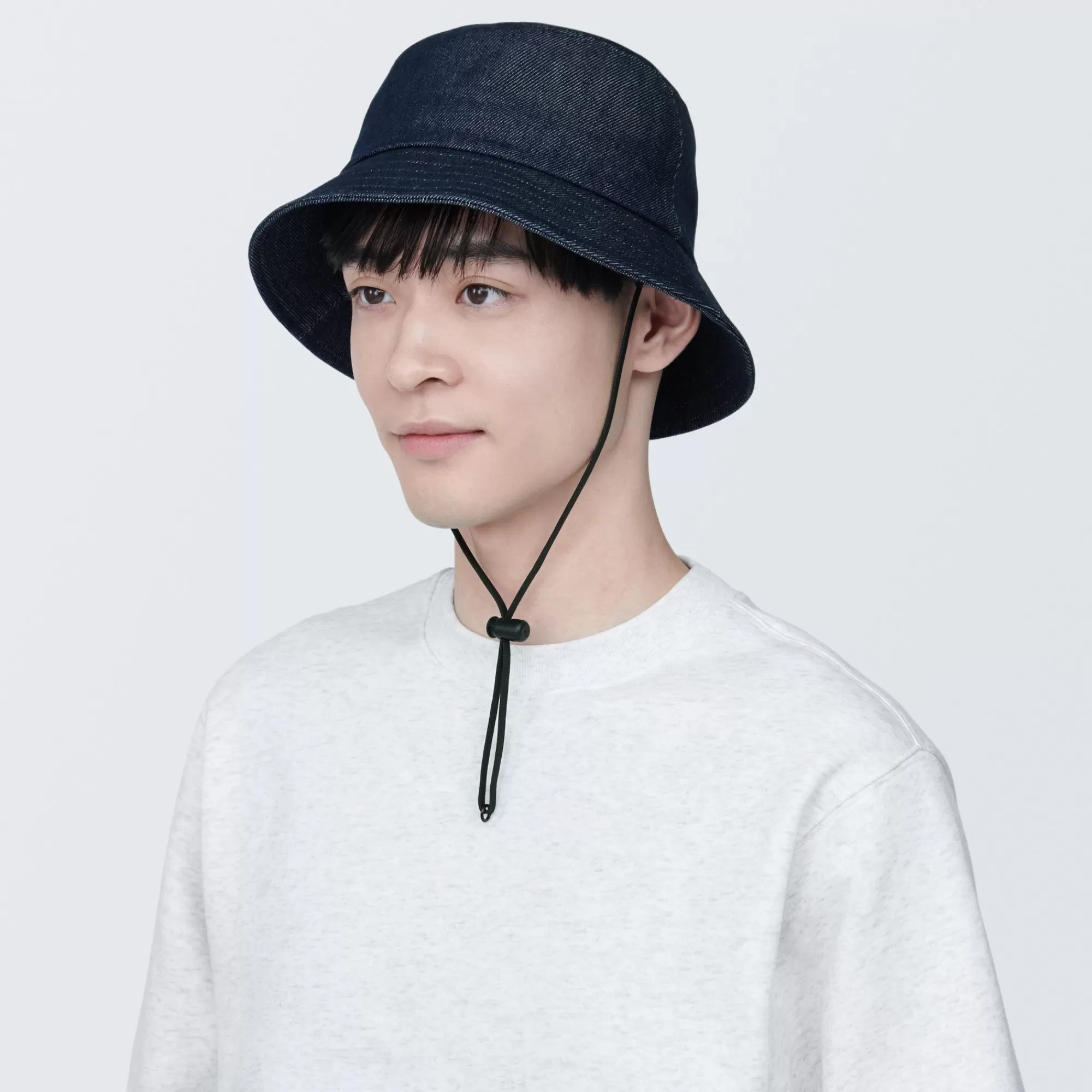 MUJI Kapok Blend Bucket Hat Indigo Blue Cheap