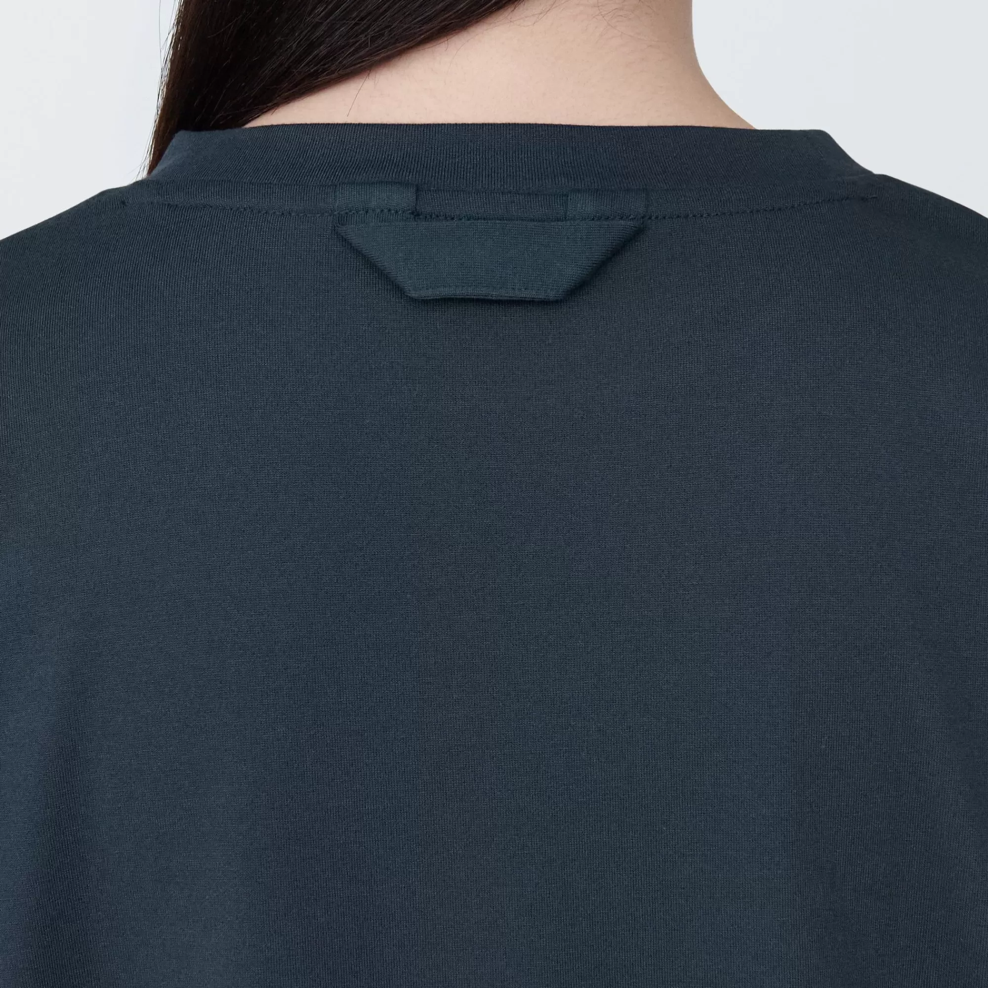 MUJI Labo Unisex Easy-Clean Quick Dry Crew Neck Long Sleeve T-Shirt Fashion