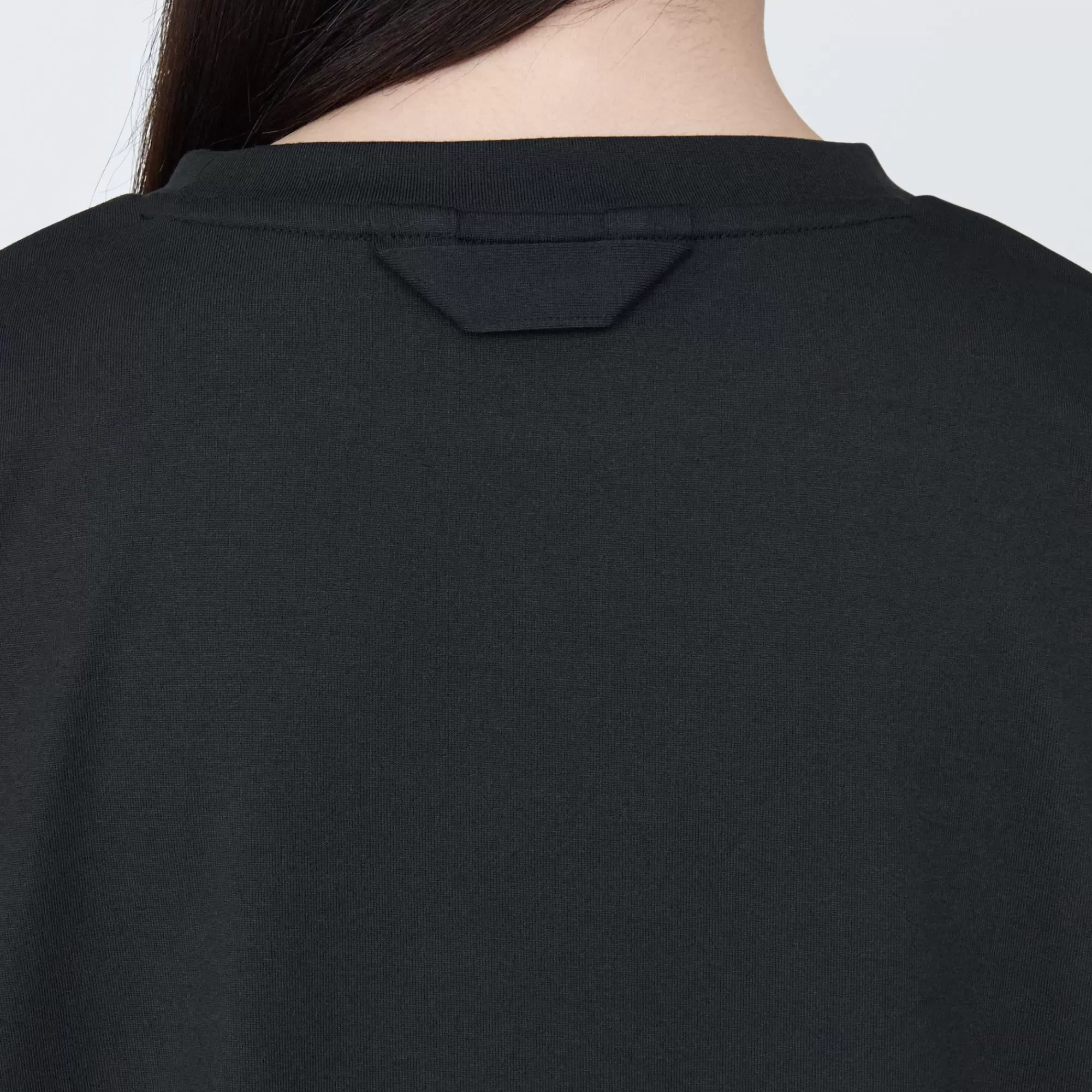 MUJI Labo Unisex Easy-Clean Quick Dry Crew Neck Long Sleeve T-Shirt Fashion
