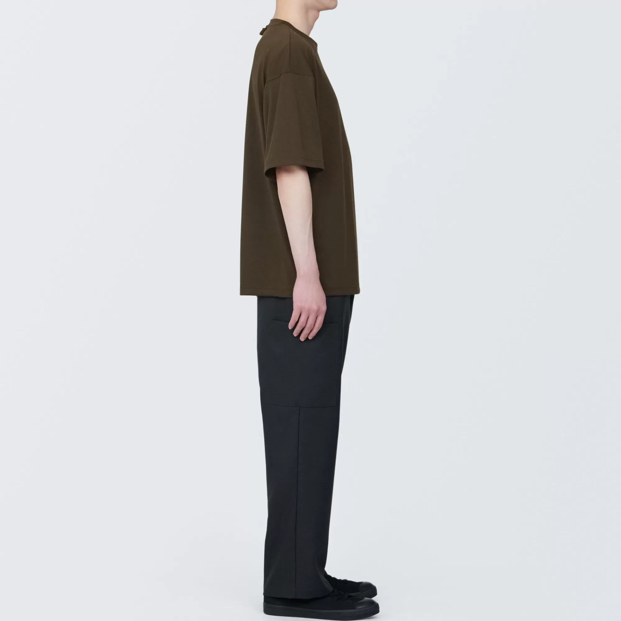 MUJI Labo Unisex Easy-Clean Quick Drying Crew Neck Short Sleeve T-Shirt Flash Sale