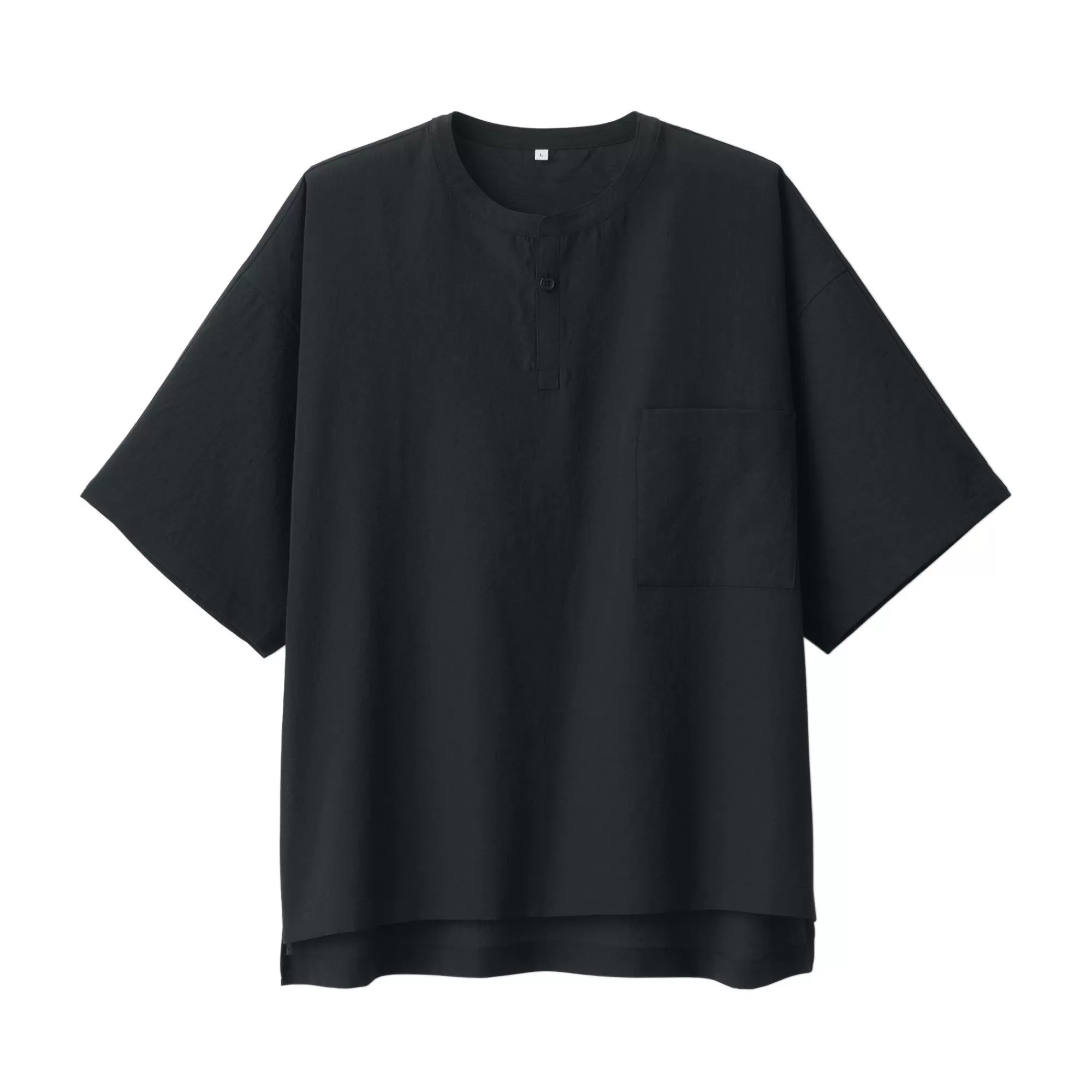 MUJI Labo Unisex Easy-Clean Short Sleeve Pullover Shirt Discount