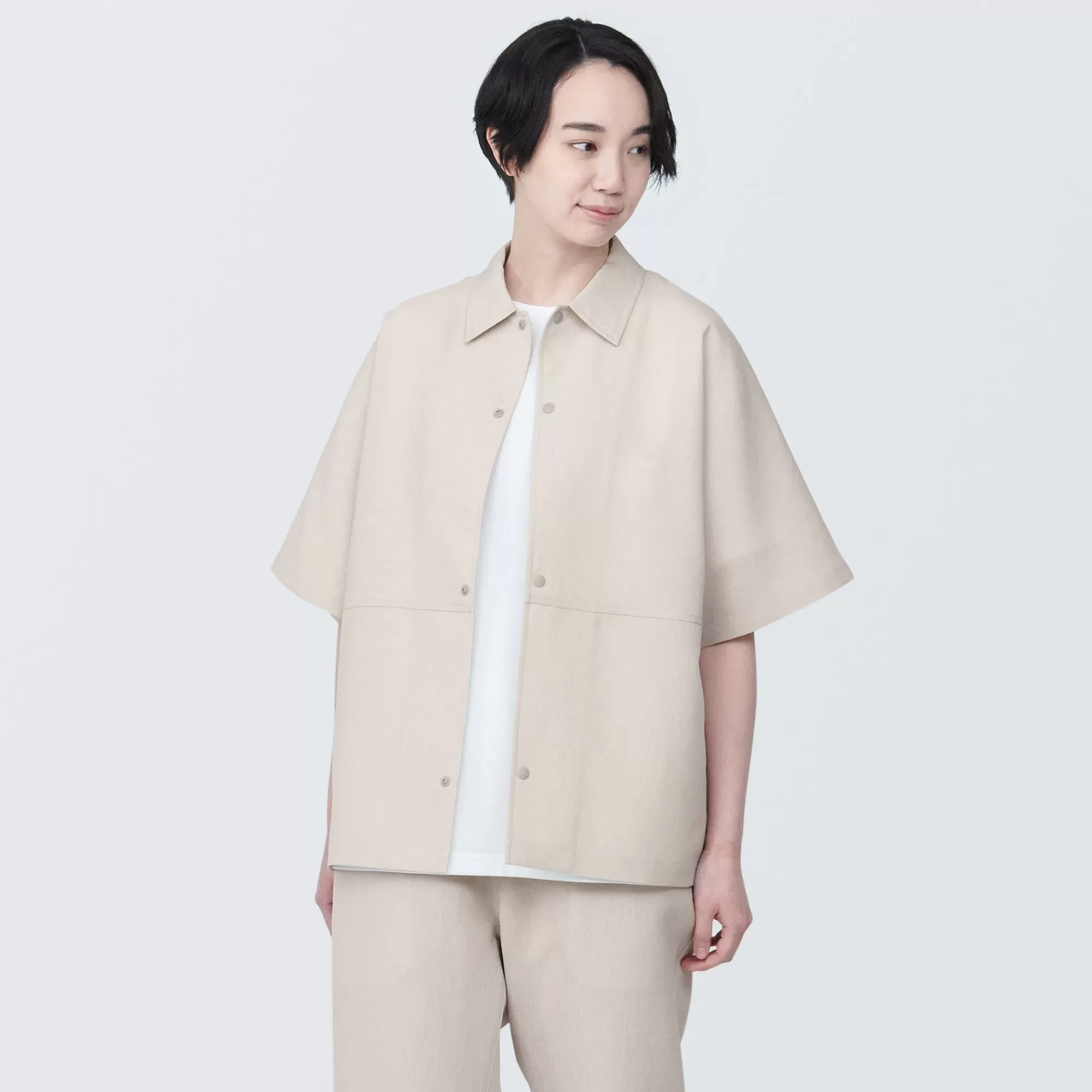 MUJI Labo Unisex Easy-Clean Short Sleeve Shirt New