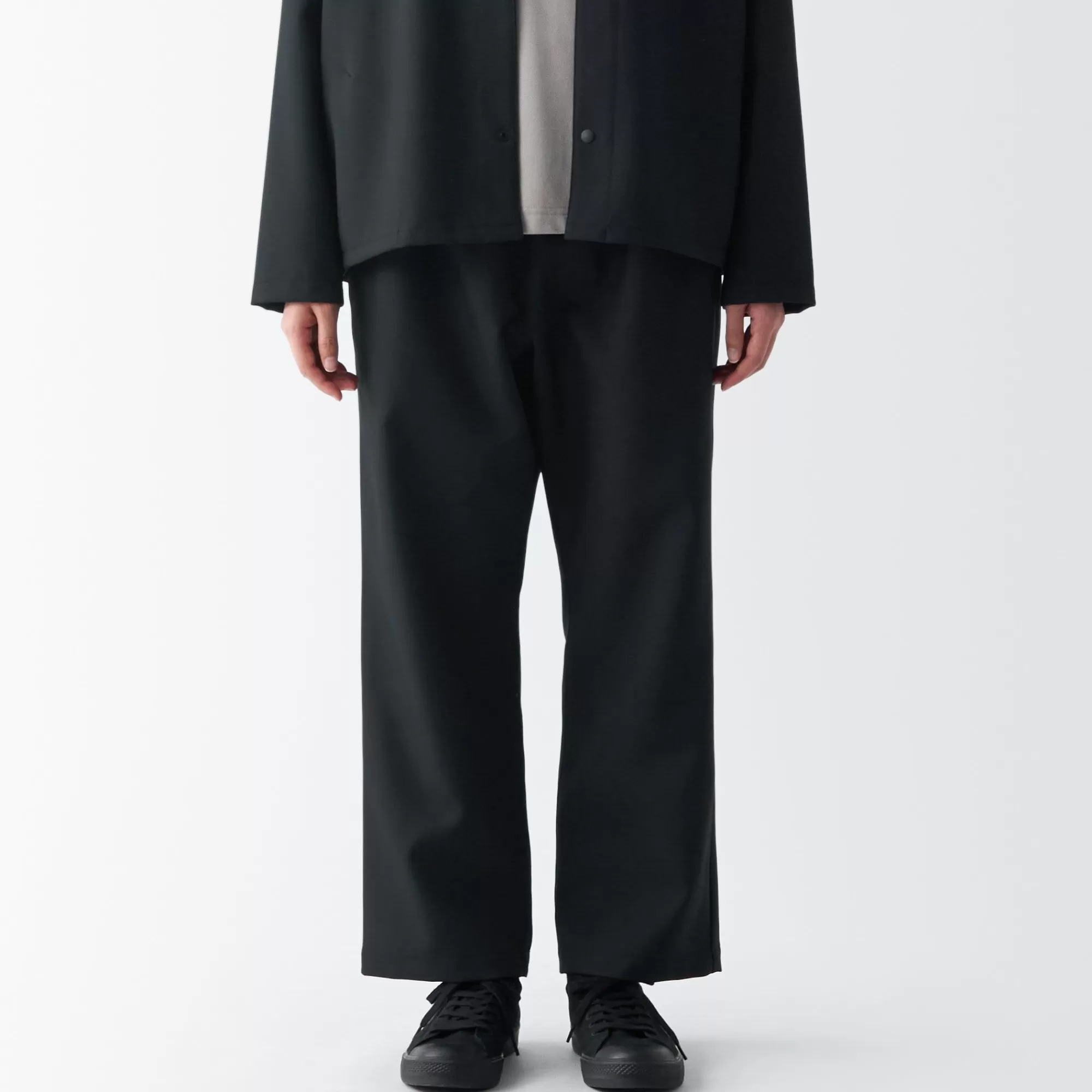 MUJI Labo Unisex Easy-Clean Wide Pants Outlet