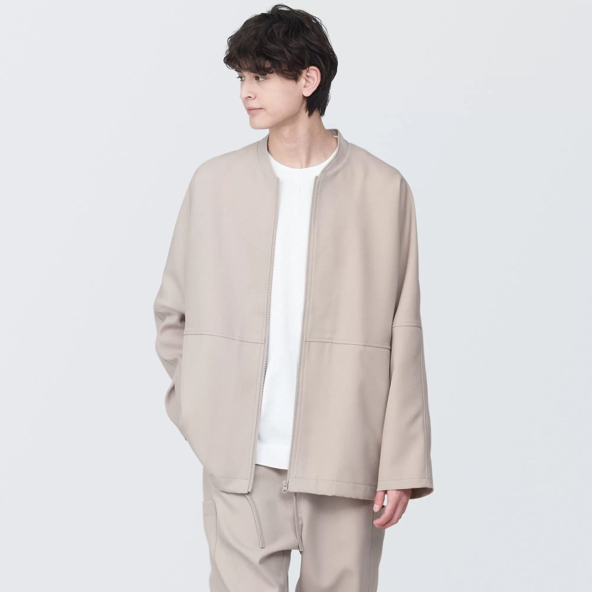 MUJI Labo Unisex Easy-Clean Zip-Up Blouson Flash Sale