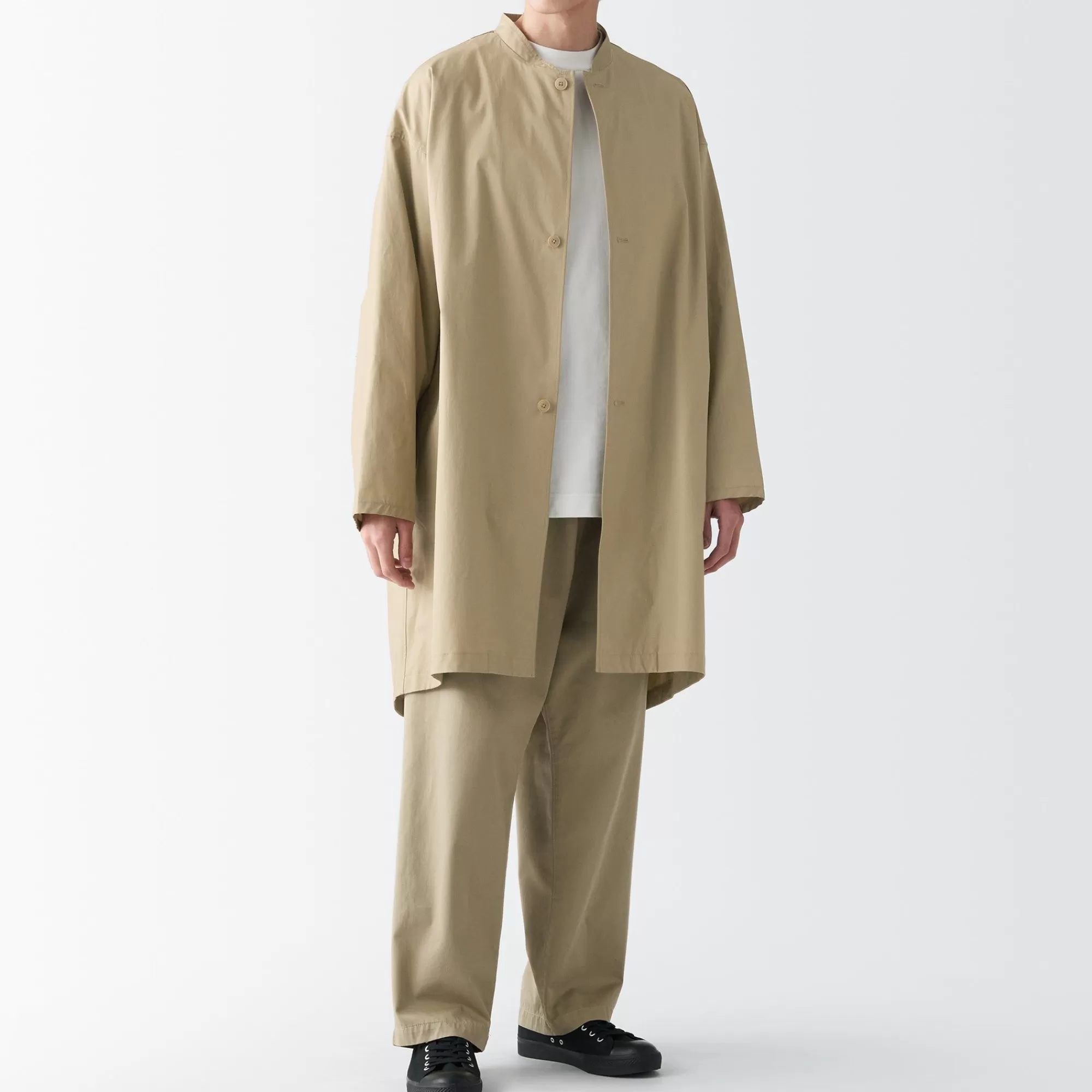 MUJI Labo Unisex High Density Stand Collar Coat Best