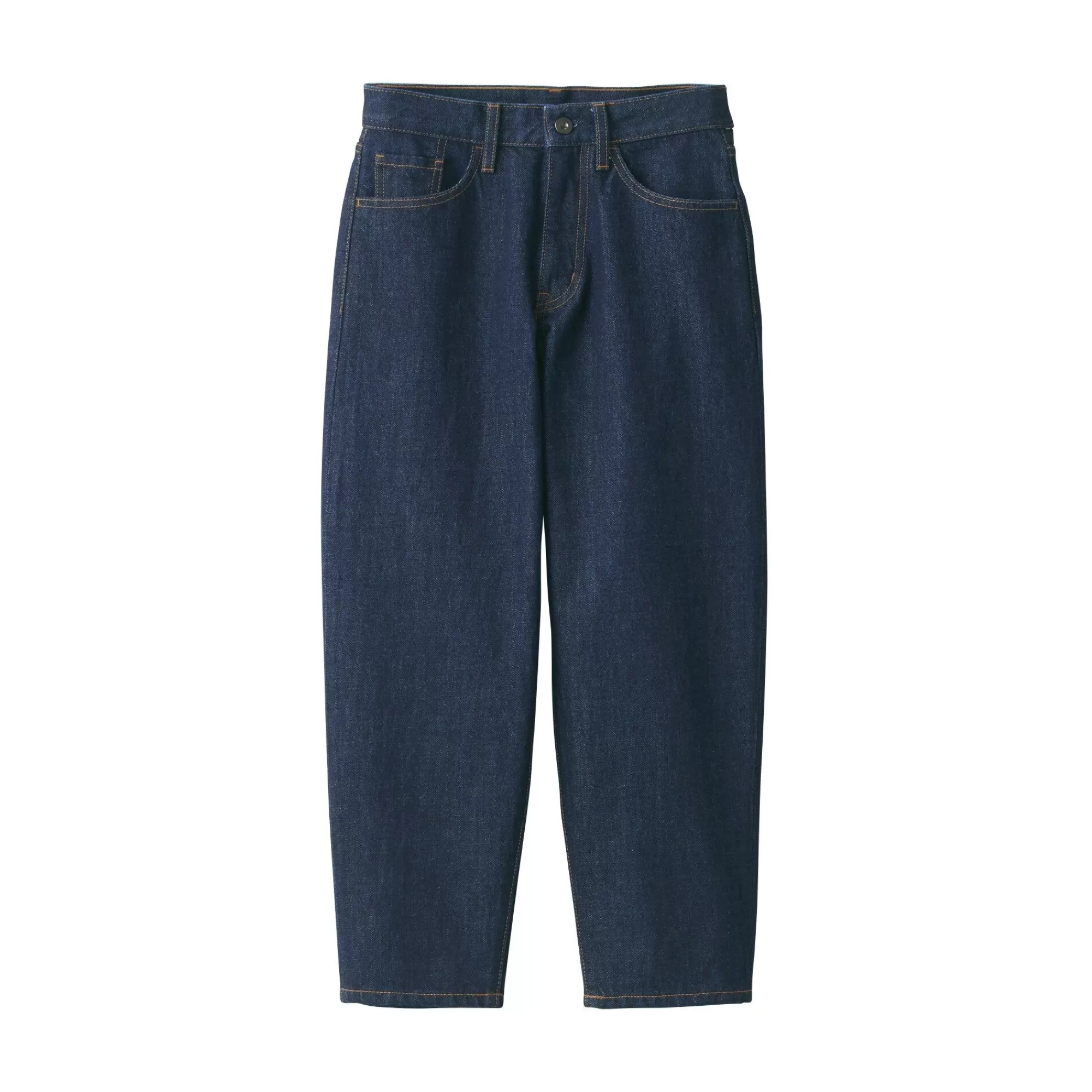 MUJI Labo Unisex Japanese Denim Wide Pants Dark Navy Best Sale