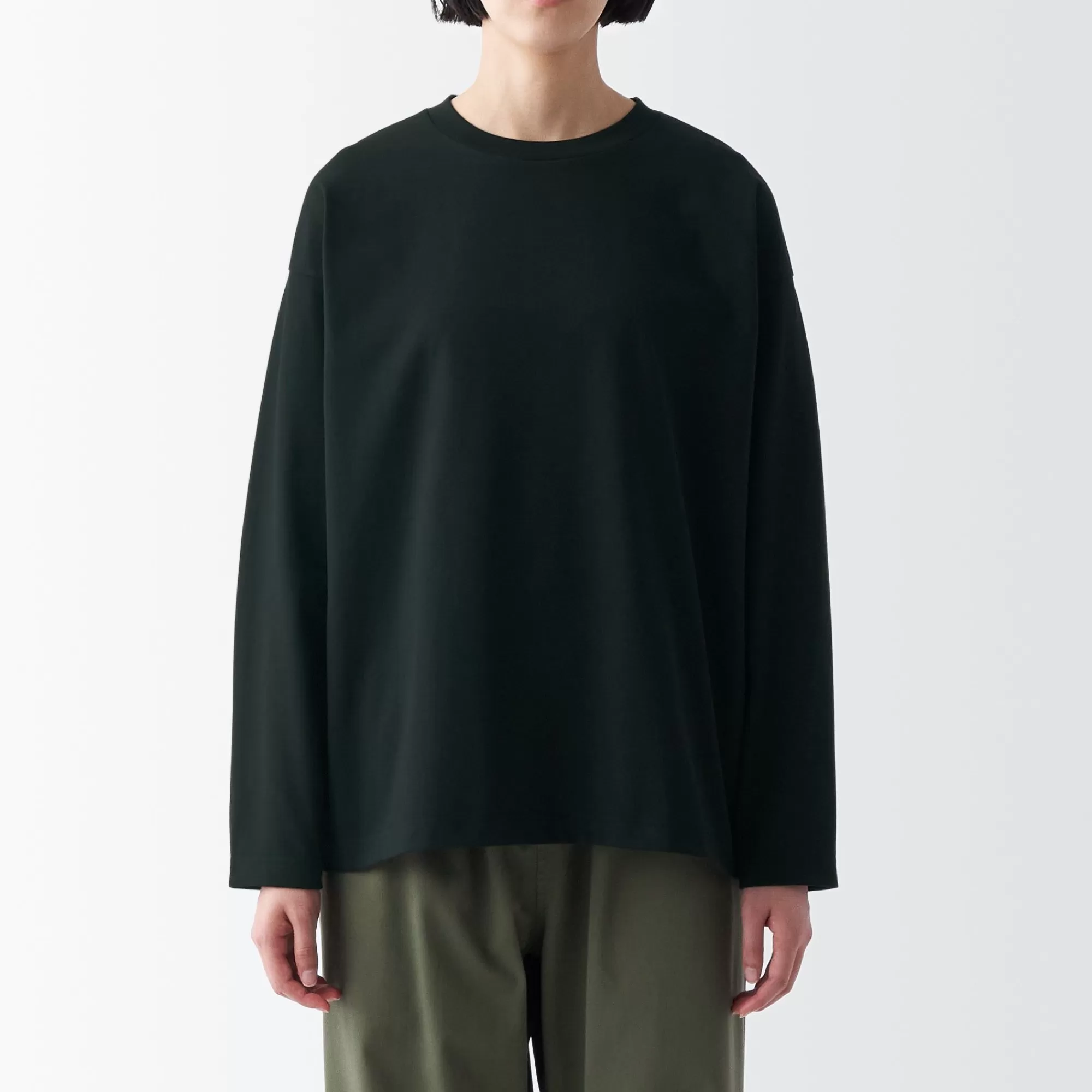 MUJI Labo Unisex Jersey Crew Neck Long Sleeve T-Shirt Online