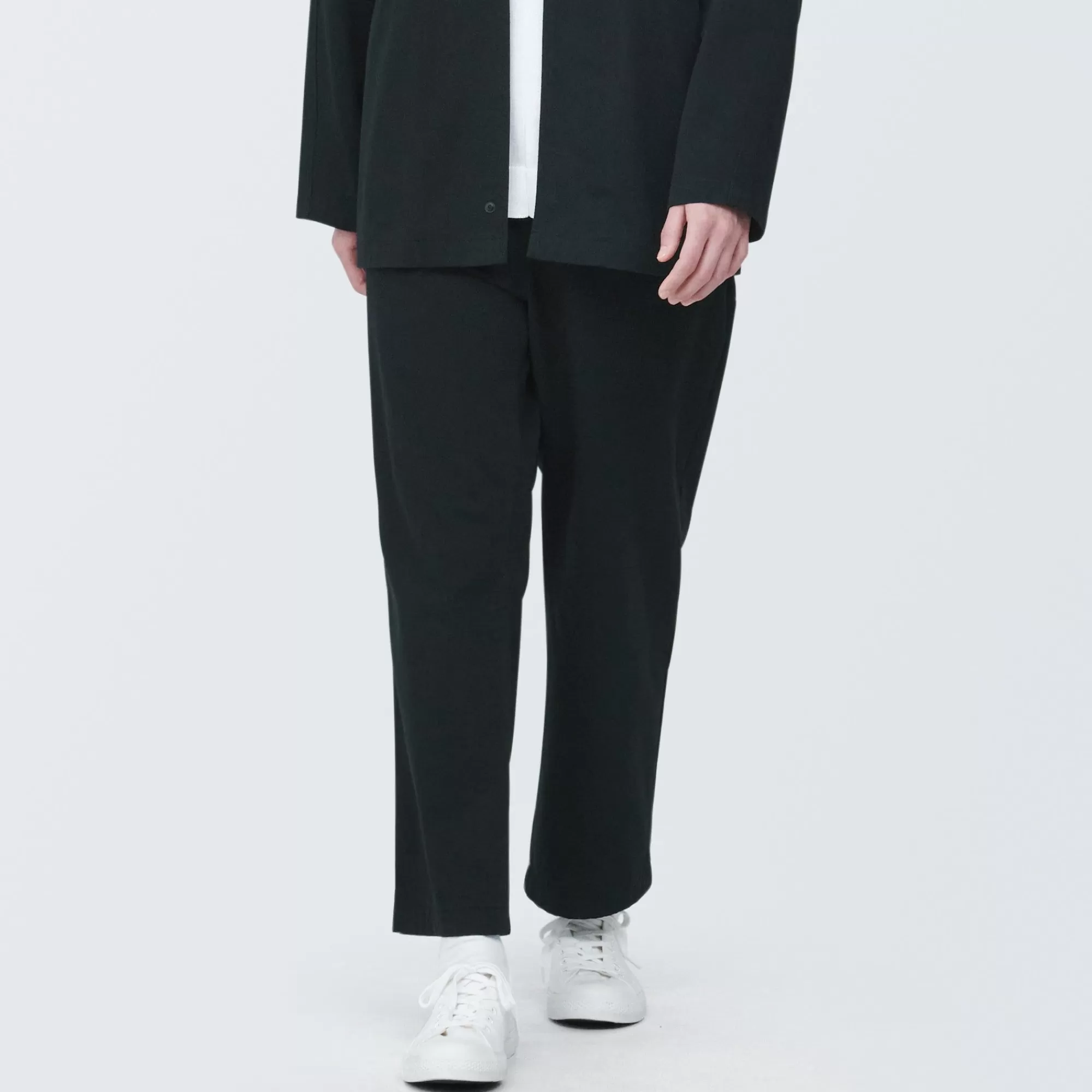 MUJI Labo Unisex Modacrylic Straight Pants Black Clearance