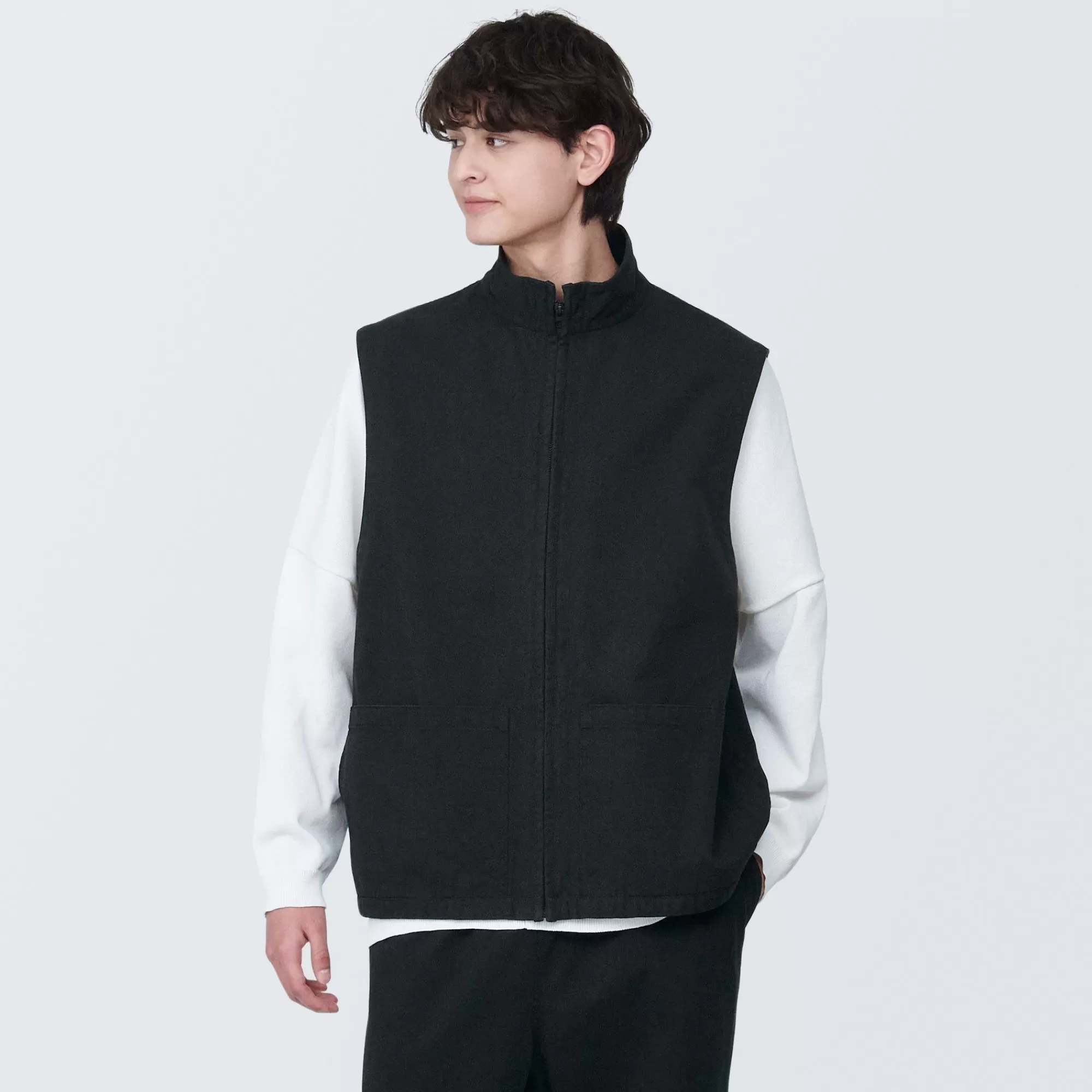 MUJI Labo Unisex Modacrylic Vest Black Store