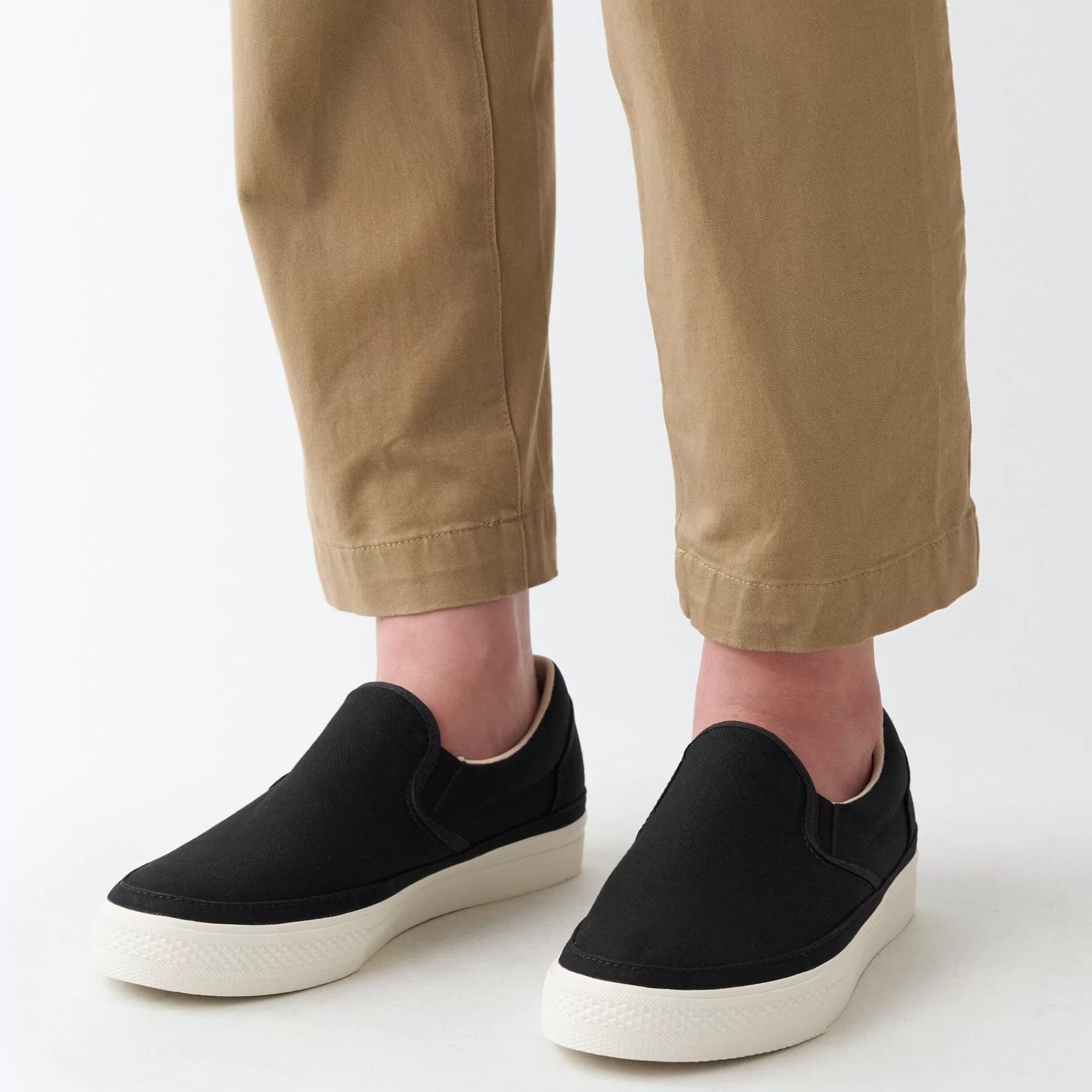 MUJI Less Tiring Slip-On Sneakers Black Hot