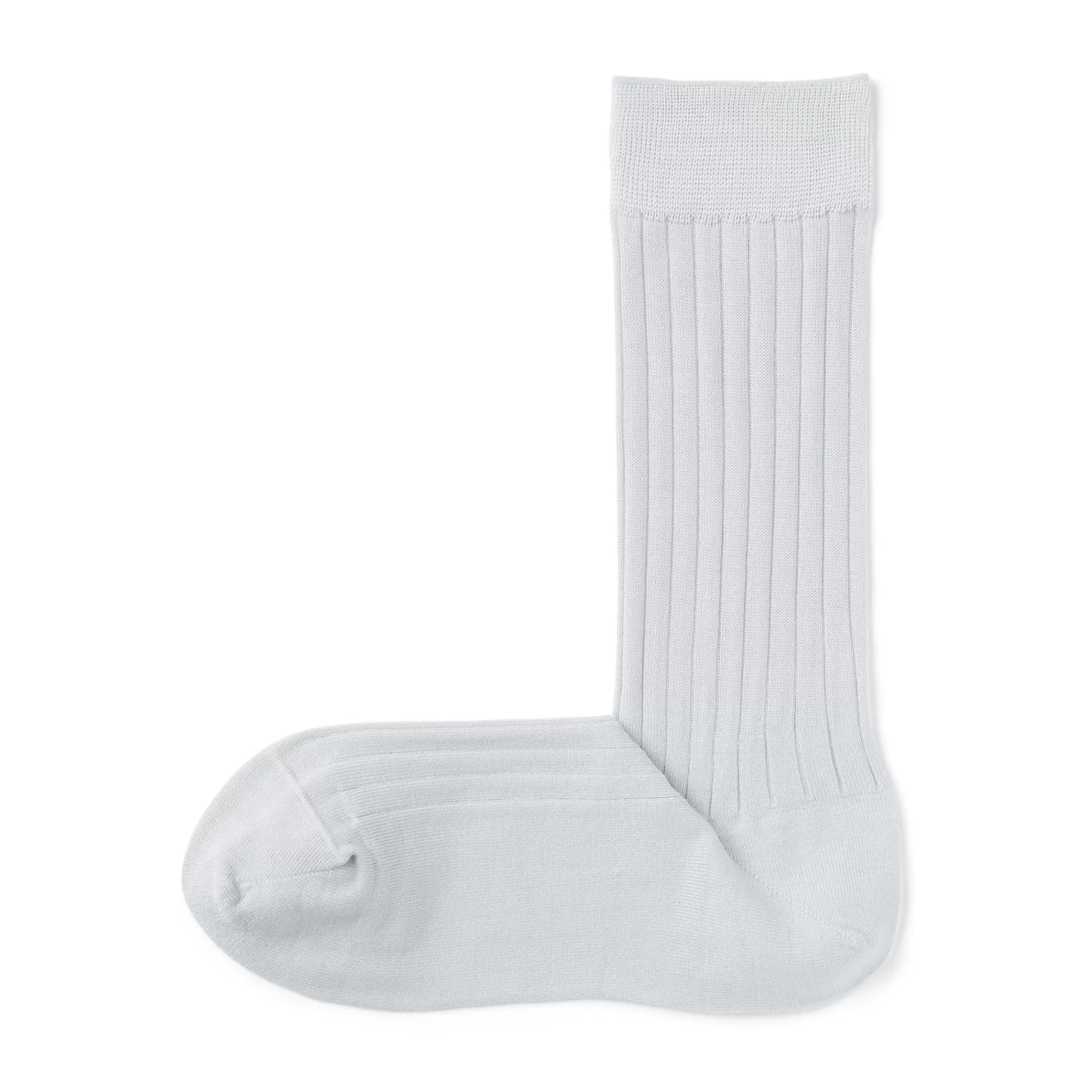 MUJI Lustrous Cotton Yarn Ribbed Socks Online