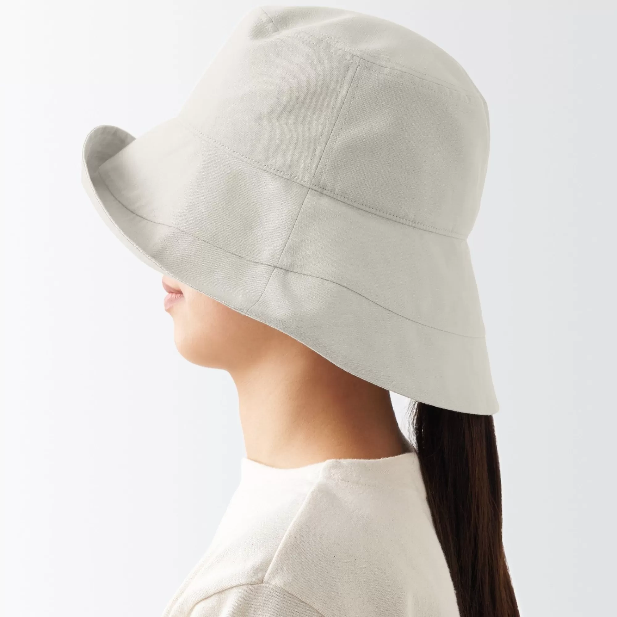 MUJI Lyocell Linen Capeline Hat Discount