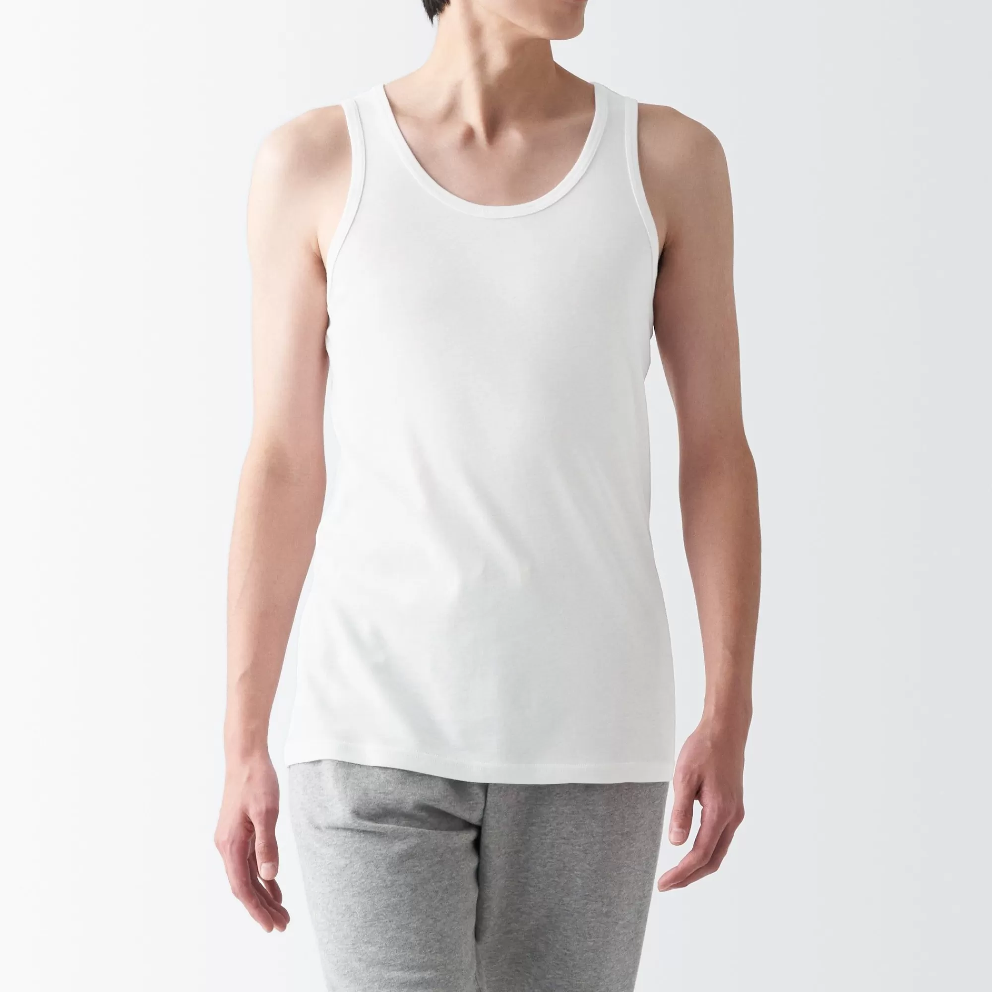 MUJI Men'S Breathable Cotton Tank Top Fashion