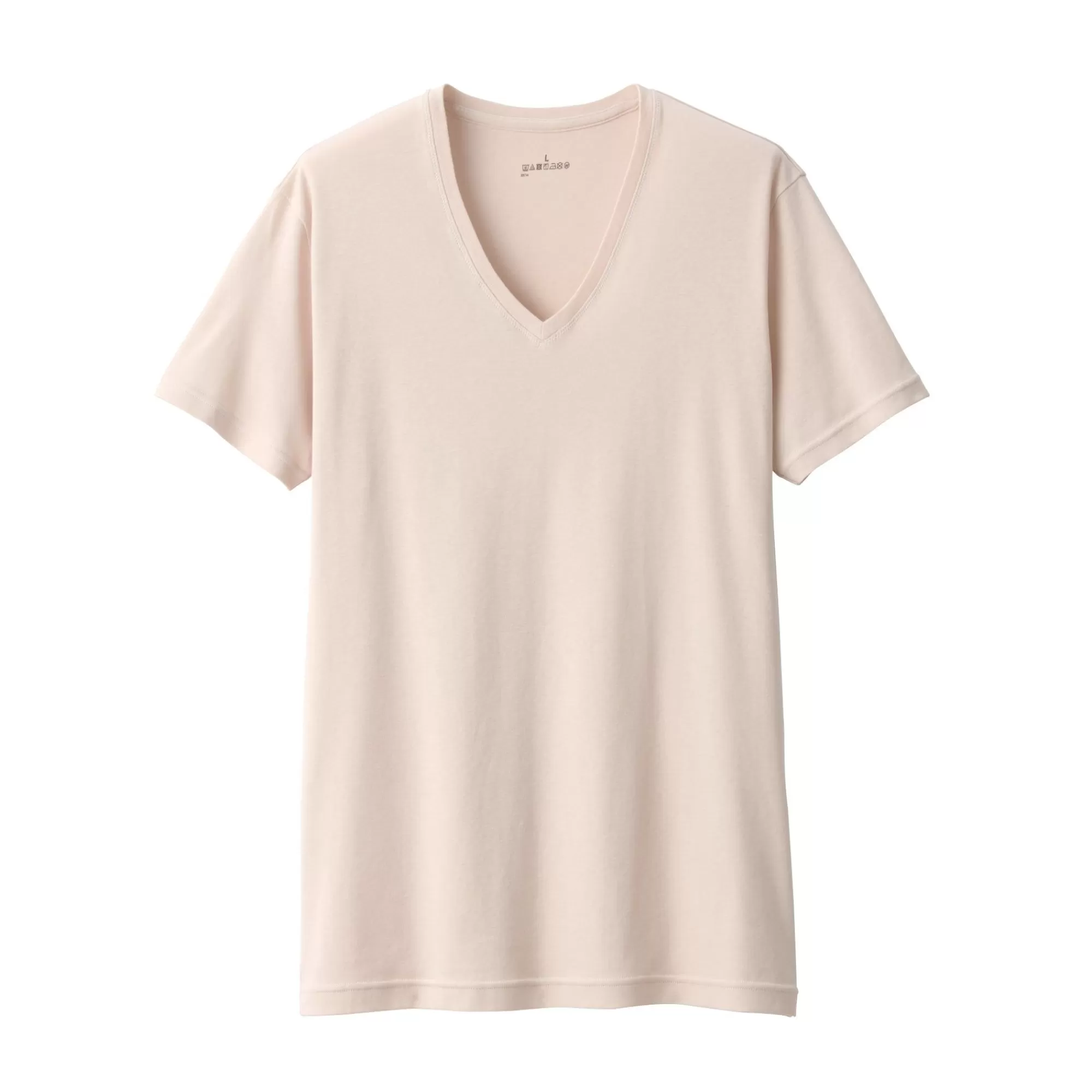 MUJI Men'S Breathable Cotton V-Neck Short Sleeve T-Shirt Best