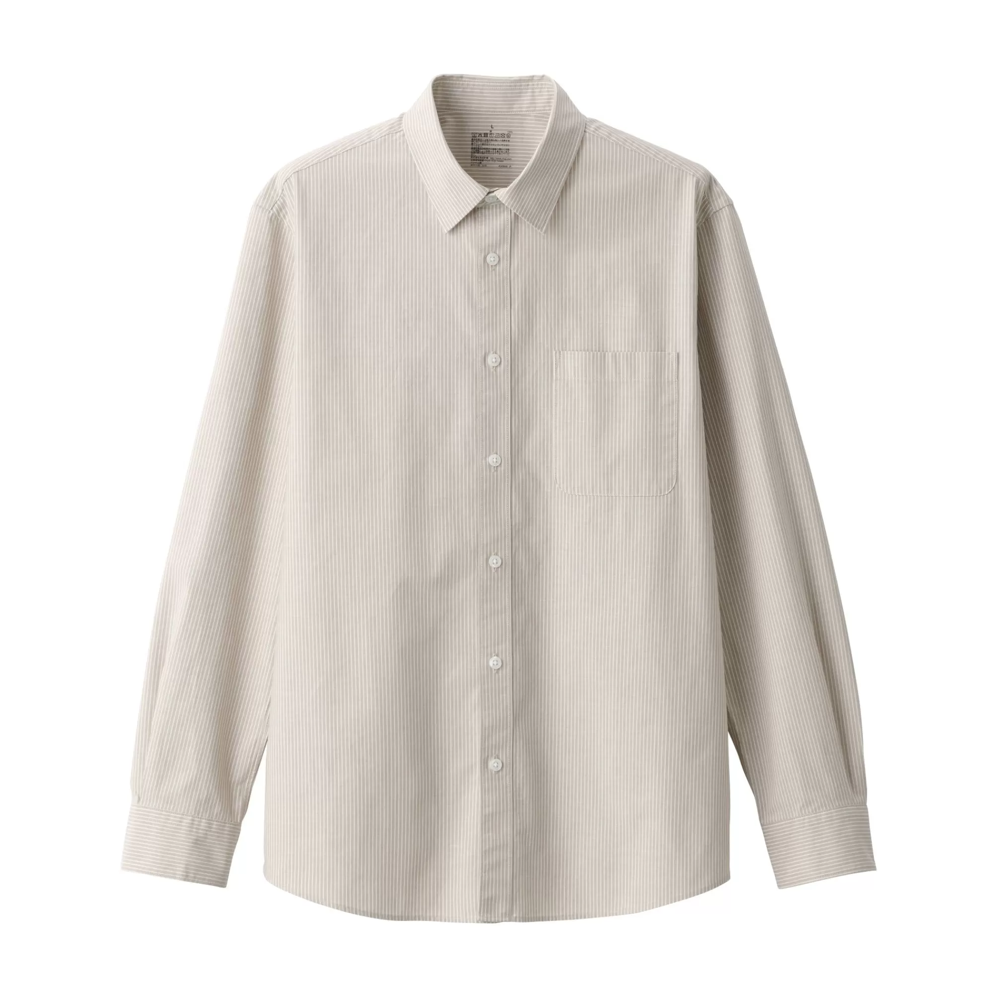 MUJI Men'S Broad Patterned Shirt Outlet