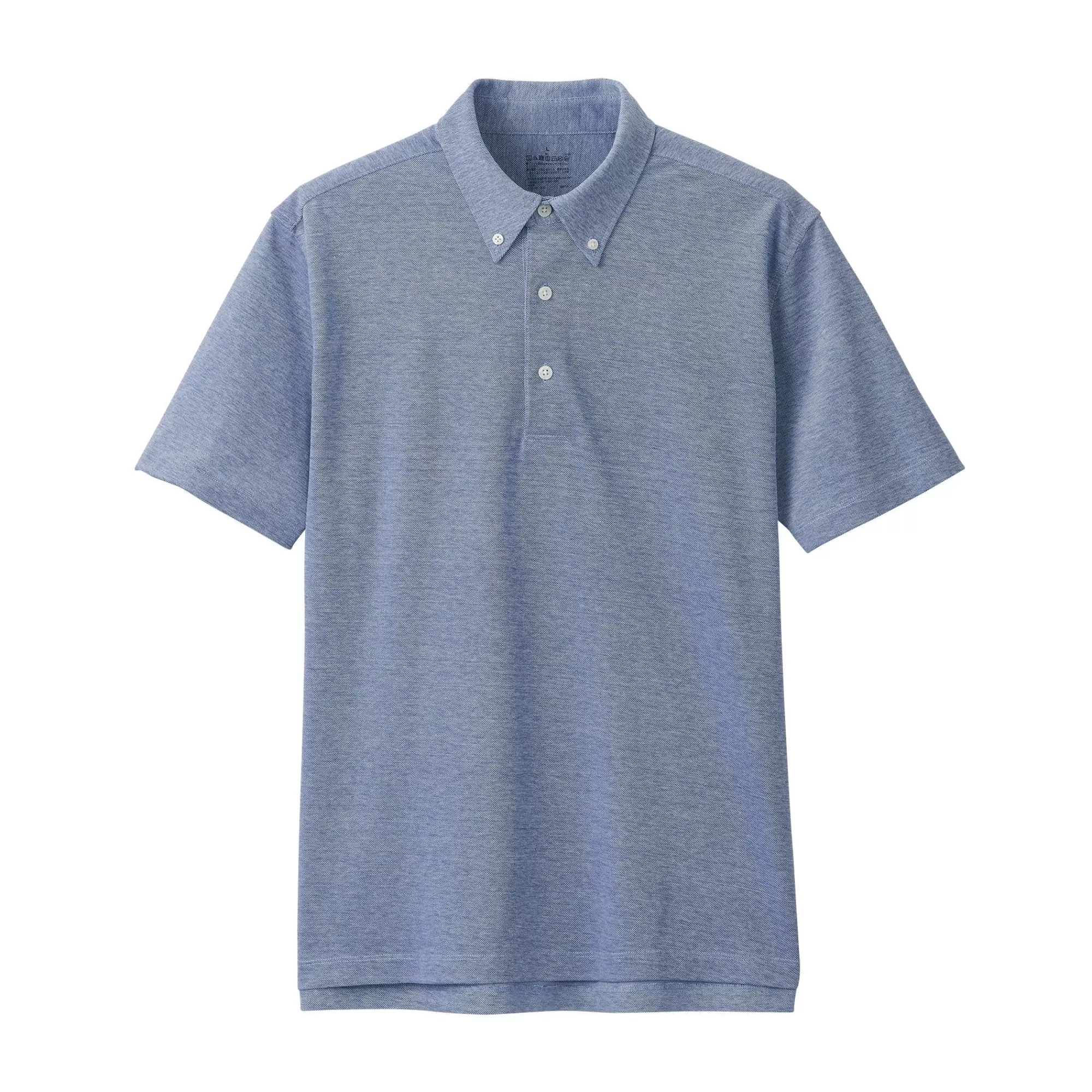 MUJI Men'S Cool Touch Pique Button Down Polo Shirt Hot