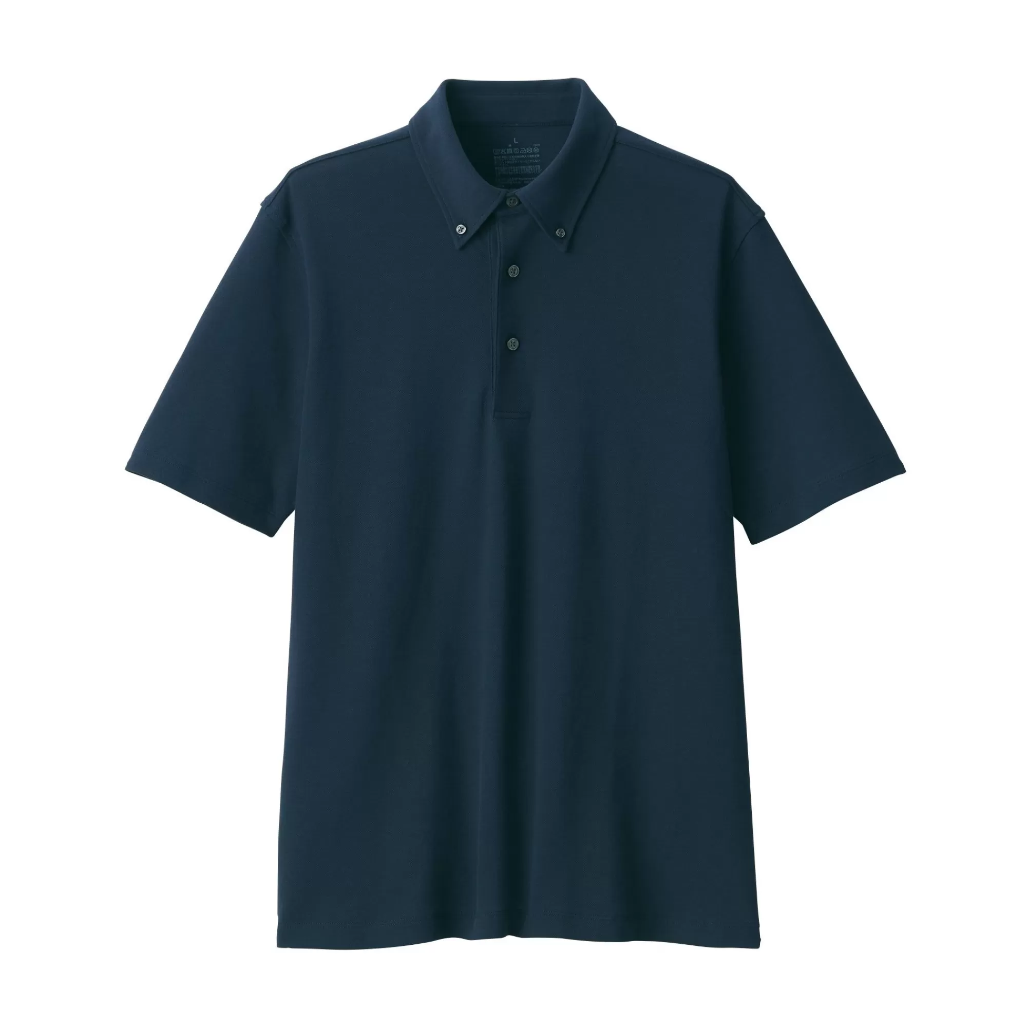 MUJI Men'S Cool Touch Pique Button Down Short Sleeve Polo Shirt Discount