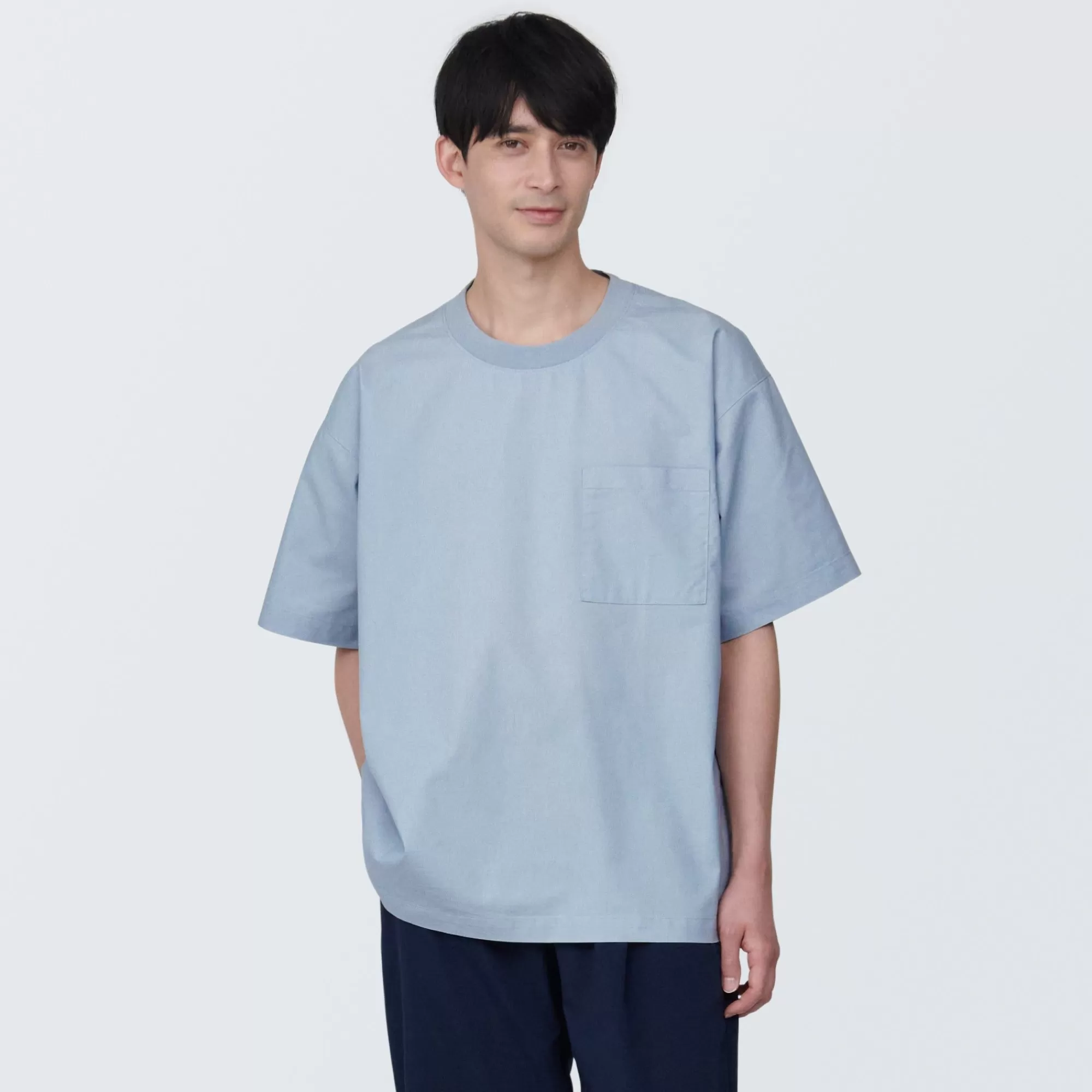 MUJI Men'S Cool Touch Short Sleeve Woven T-Shirt Cheap