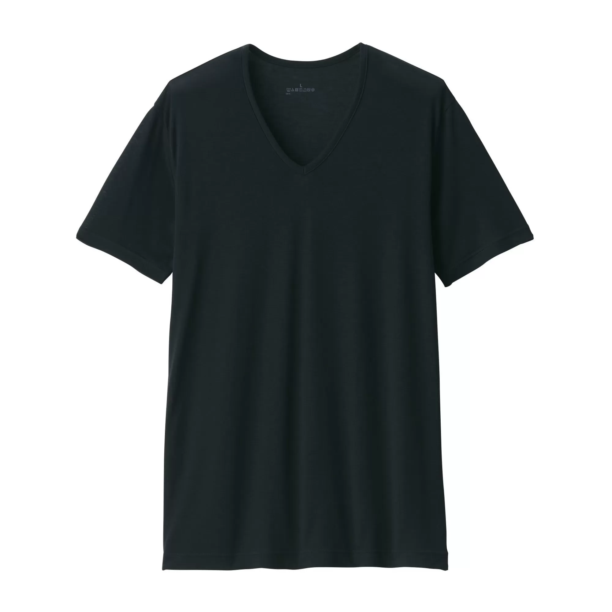 MUJI Men'S Cool Touch Smooth V-Neck Short Sleeve T-Shirt Fashion