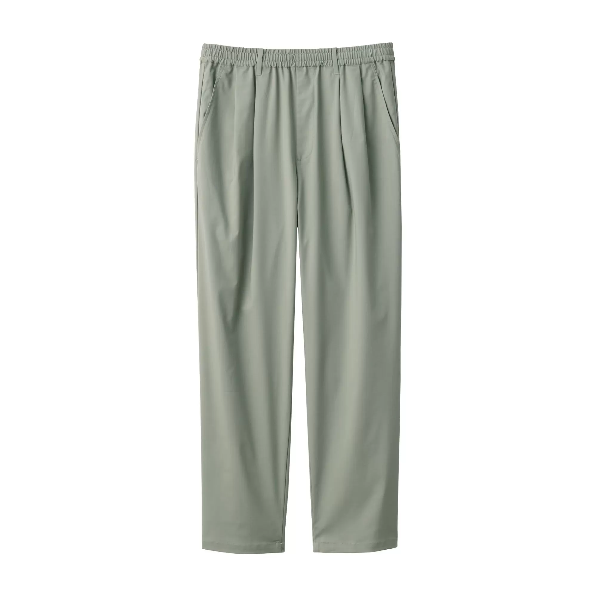 MUJI Men'S Crease-Resistant Darted Wide Easy Pants Hot