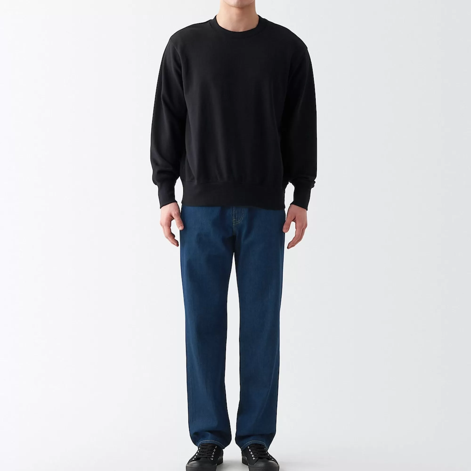 MUJI Men'S Denim Regular Pants (L 30Inch / 76Cm) Blue Sale