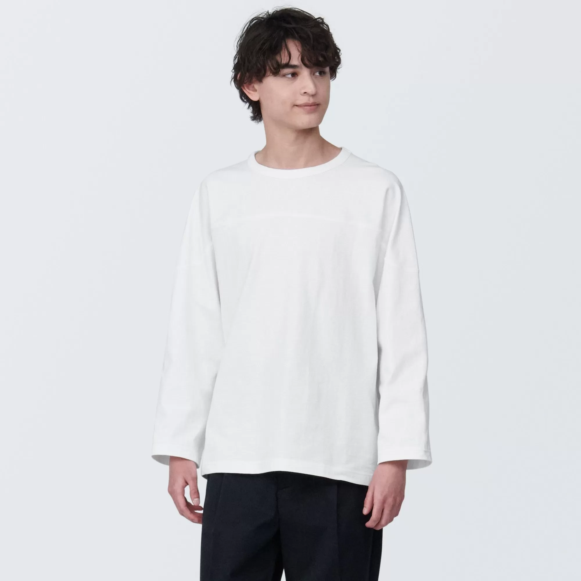 MUJI Men'S Football Style Heavyweight T-Shirt Clearance