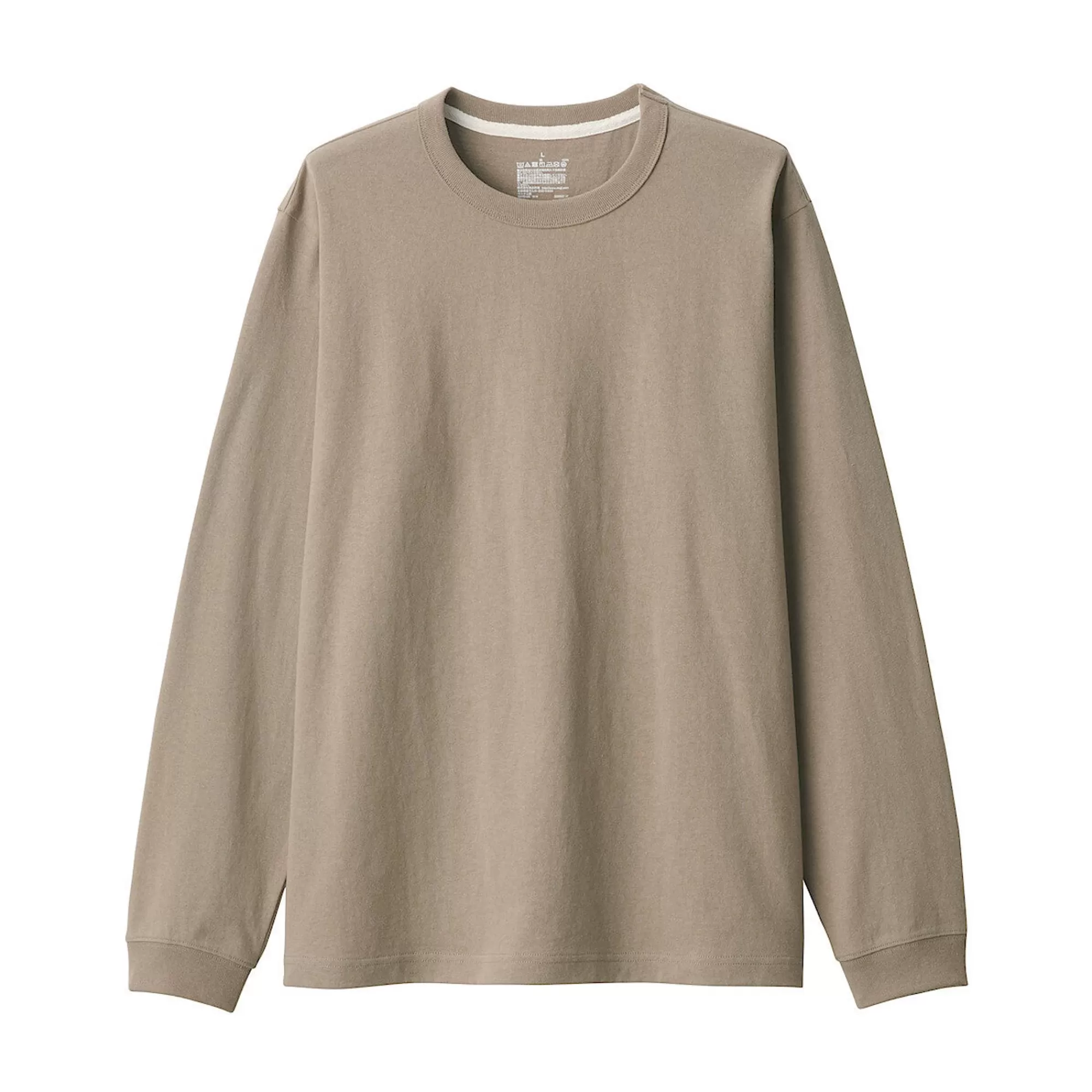 MUJI Men'S Heavyweight Jersey Long Sleeve T-Shirt Sale