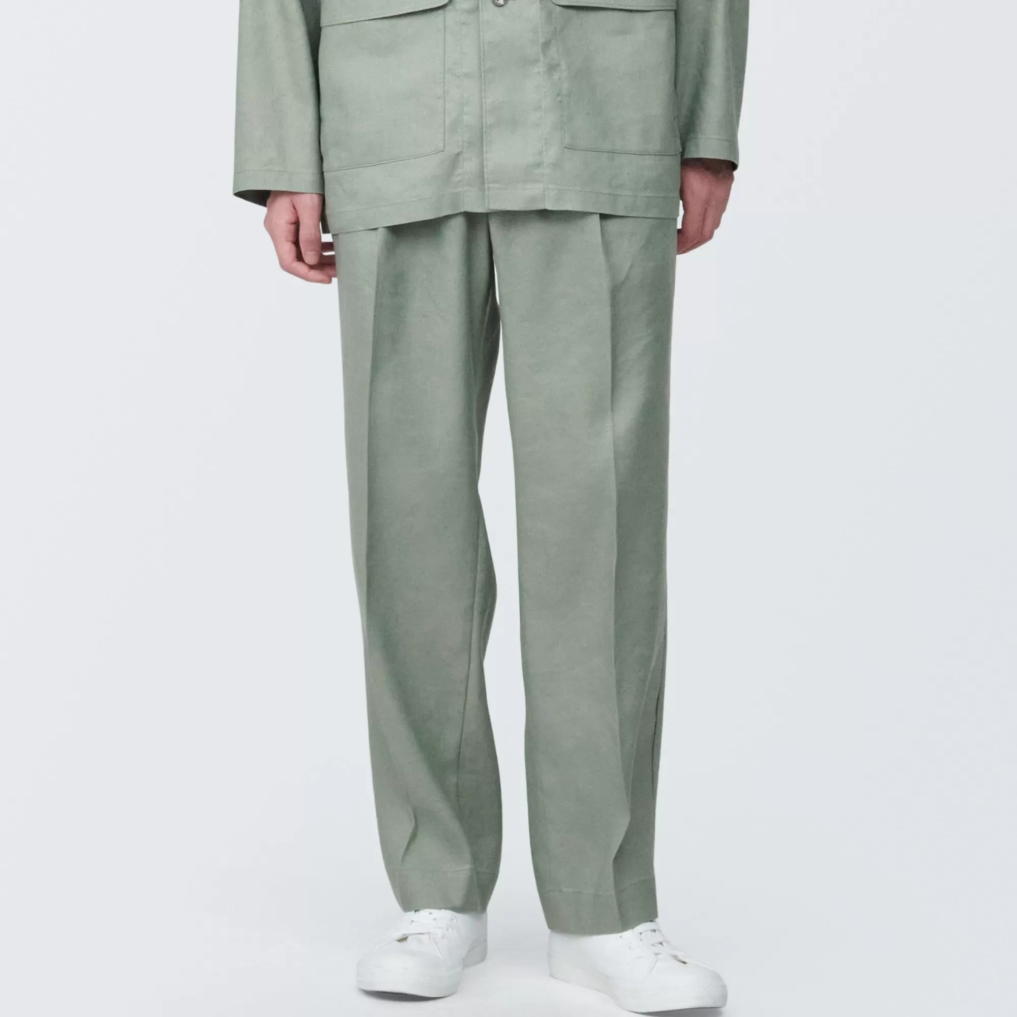 MUJI Men'S Hemp Blend Straight Pants Store