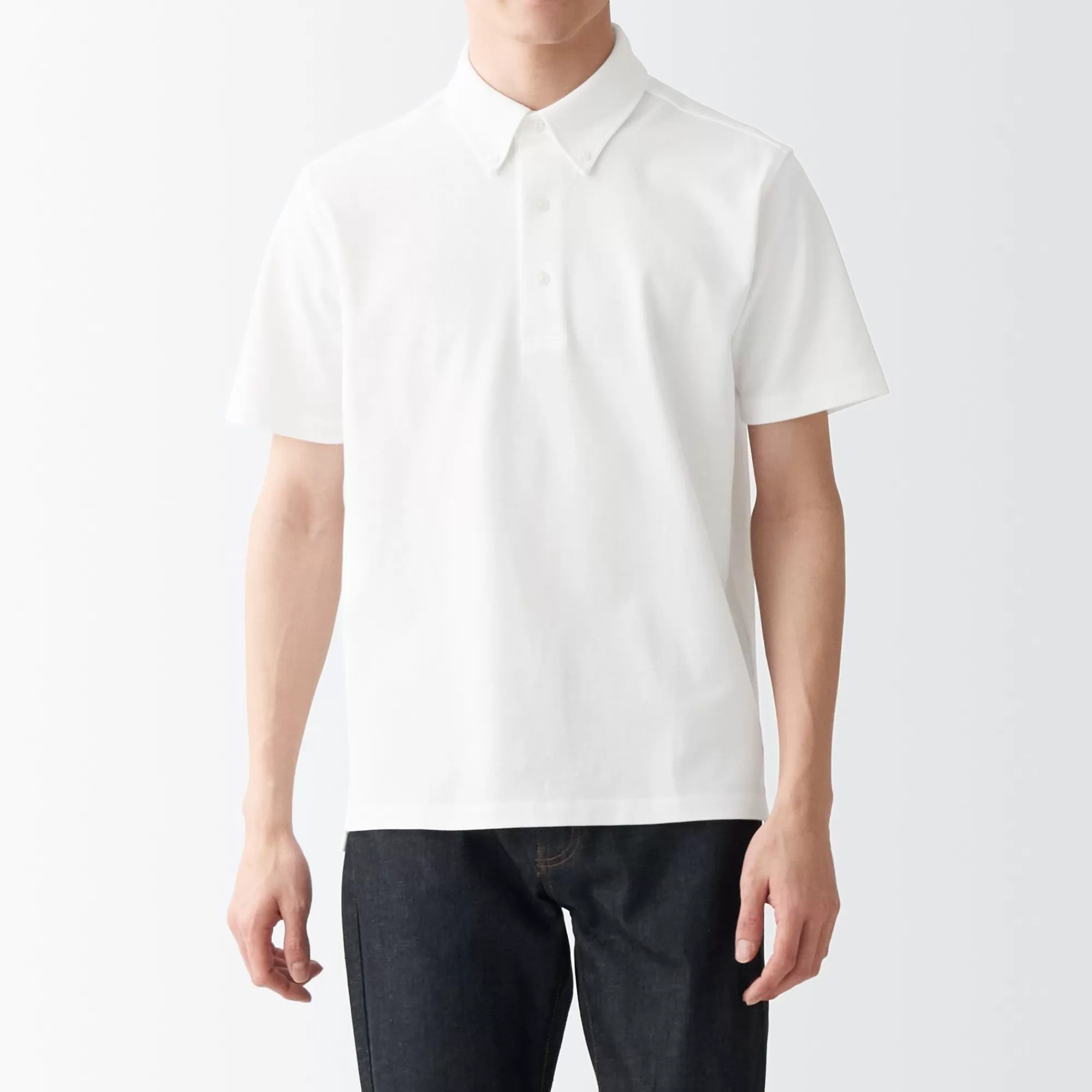 MUJI Men'S High Twist Pique Polo Shirt Shop