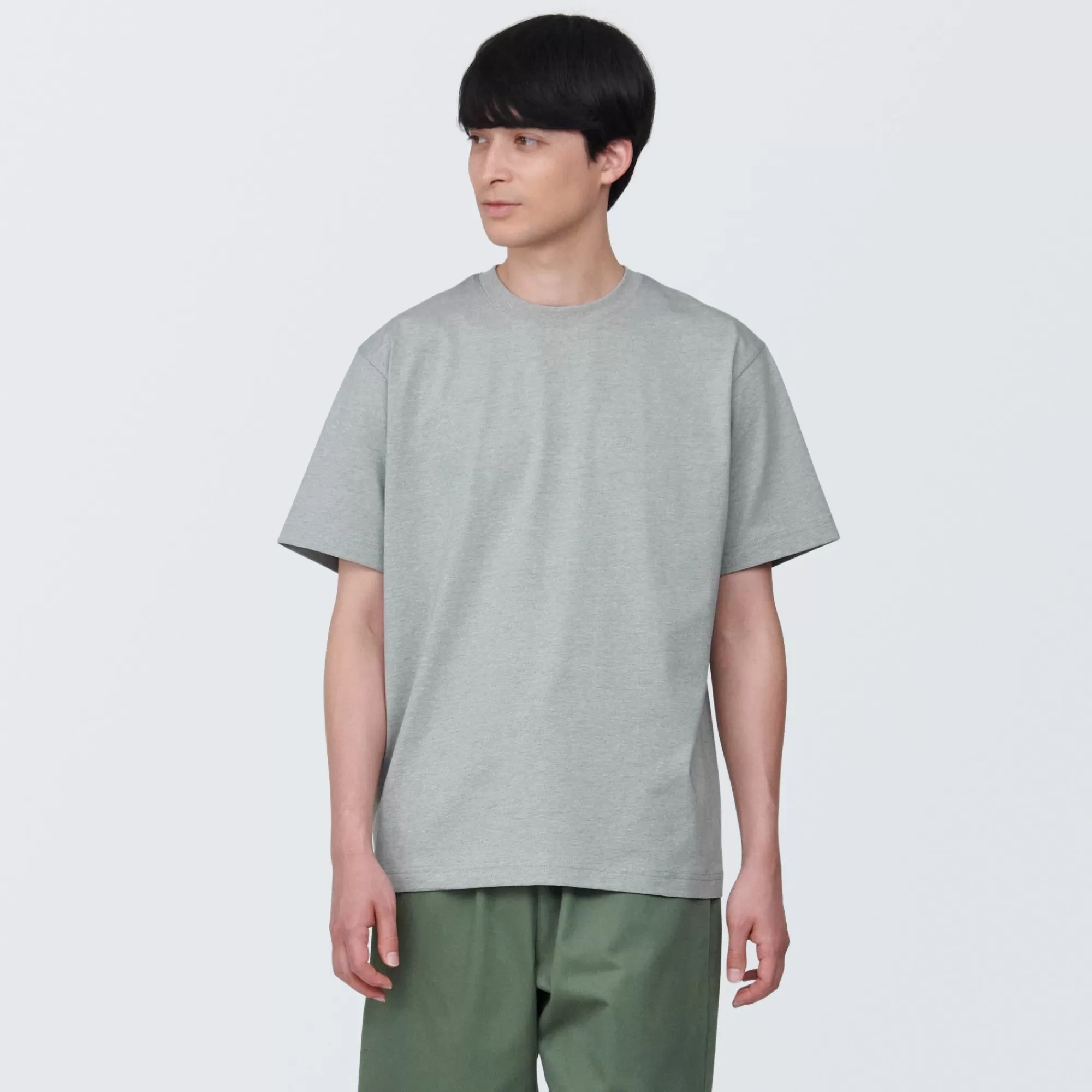 MUJI Men'S Jersey Crew Neck Short Sleeve T-Shirt Sale