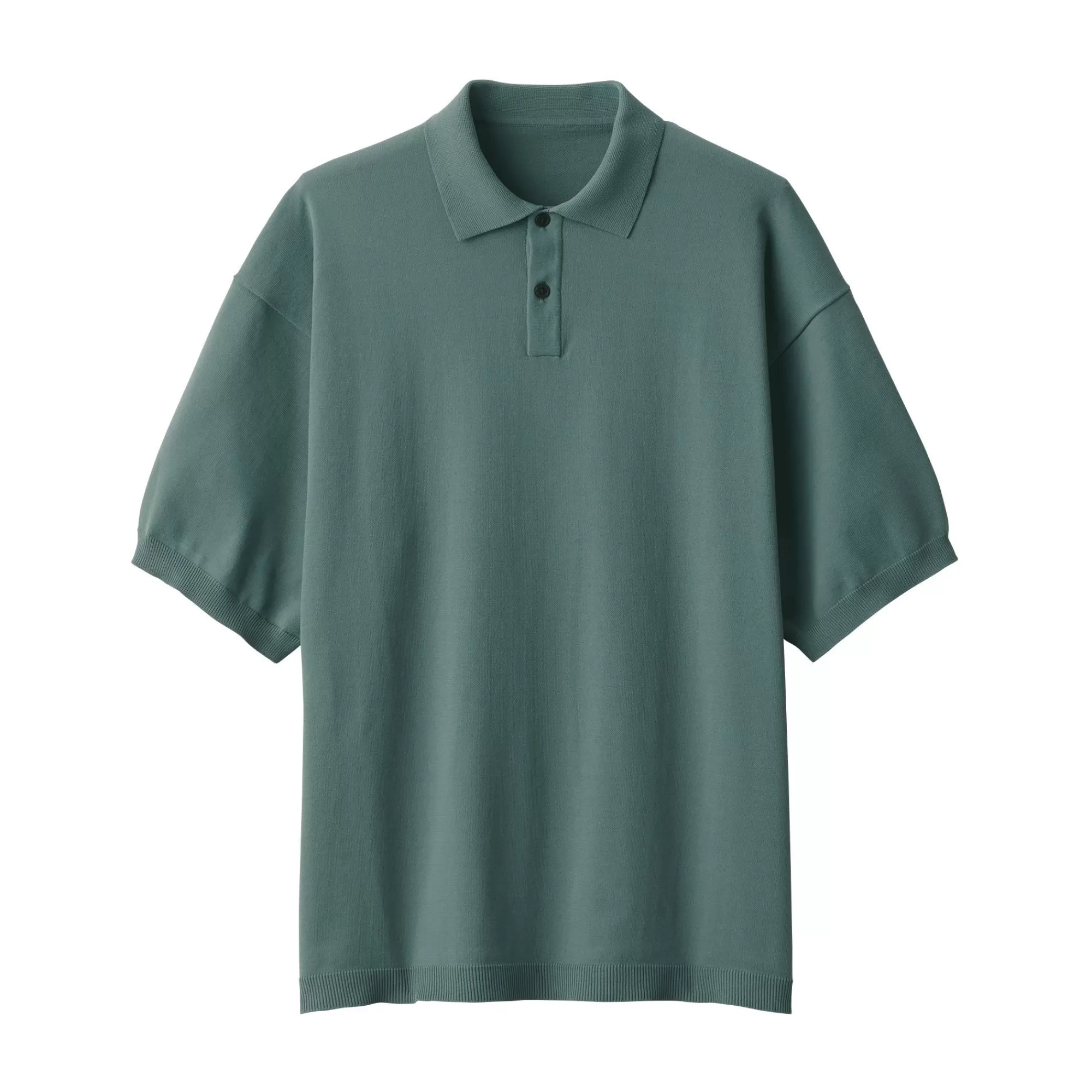 MUJI Men'S Jersey Short Sleeve Knit Polo Shirt Outlet