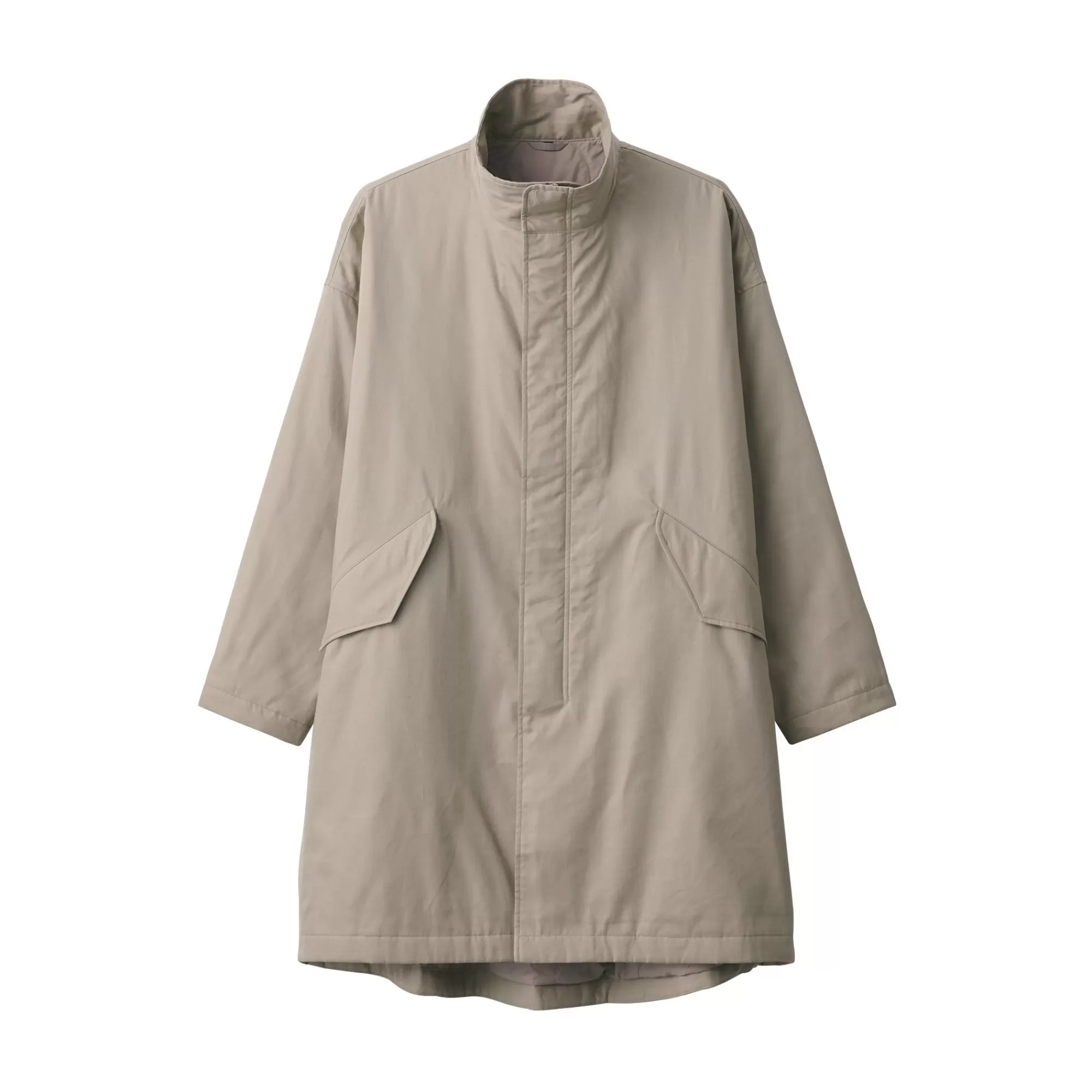 MUJI Men'S Kapok Blend Stand Collar Filled Coat Best