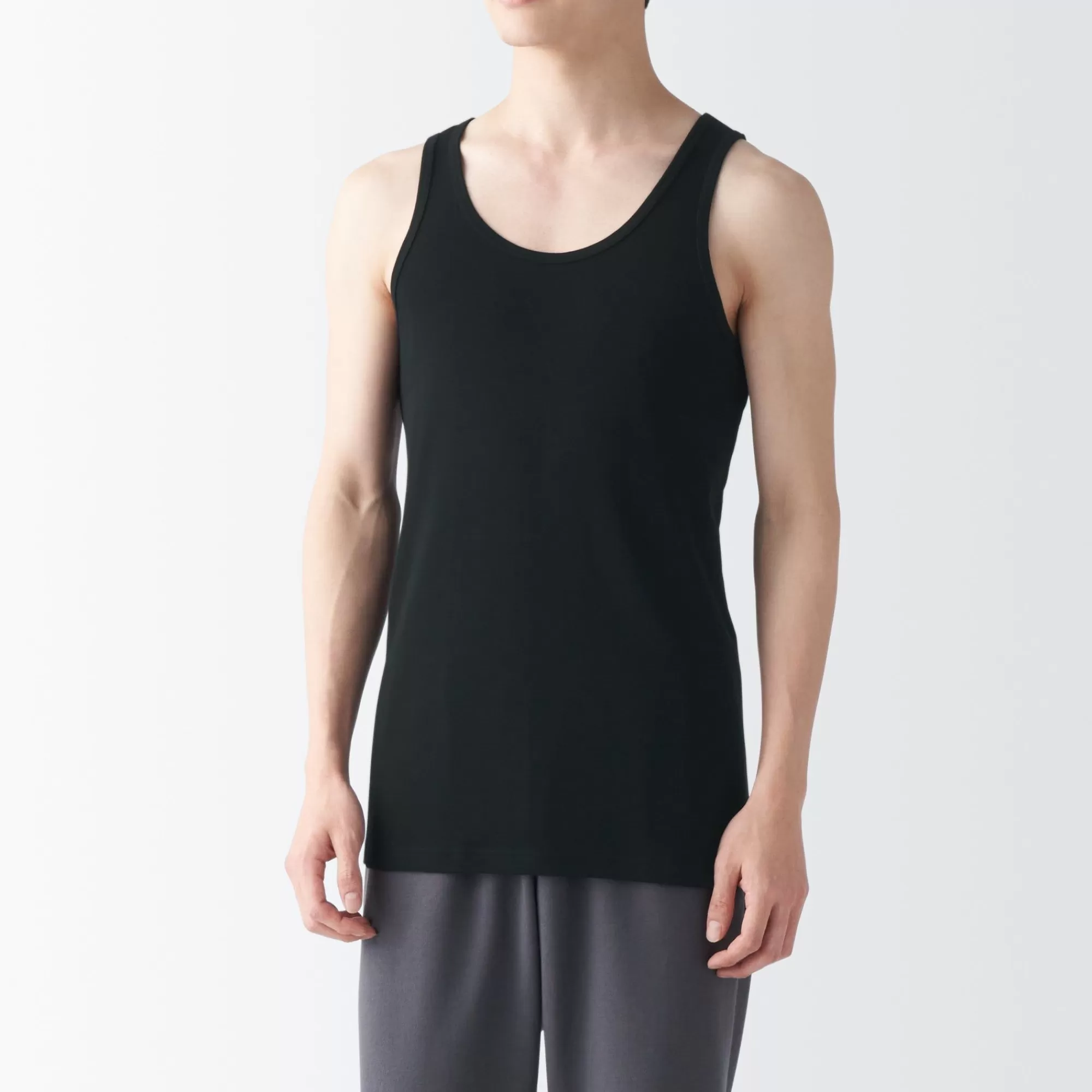 MUJI Men'S Moisture Wicking Cotton Tank Top Outlet