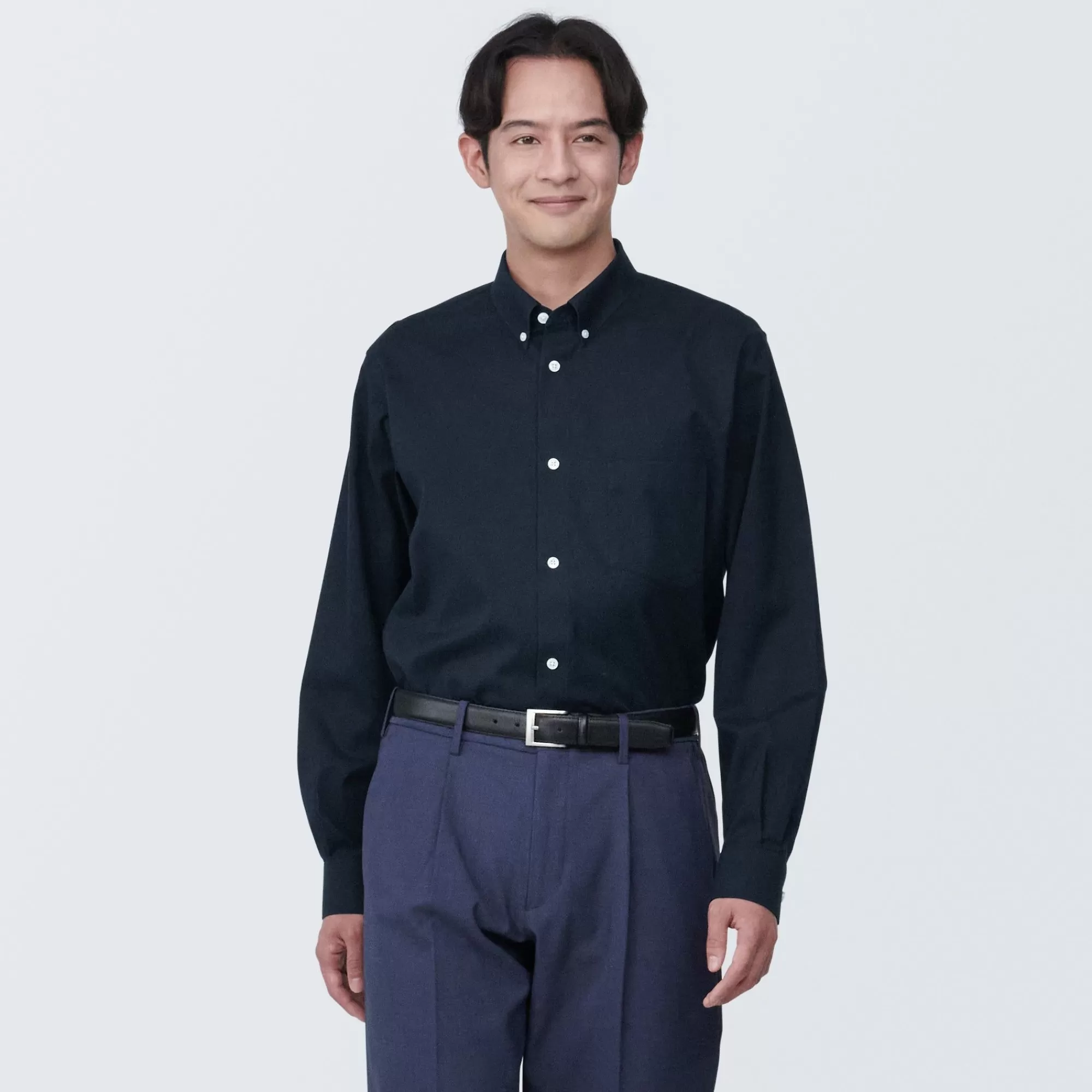 MUJI Men'S Non-Iron Button Down Shirt Hot