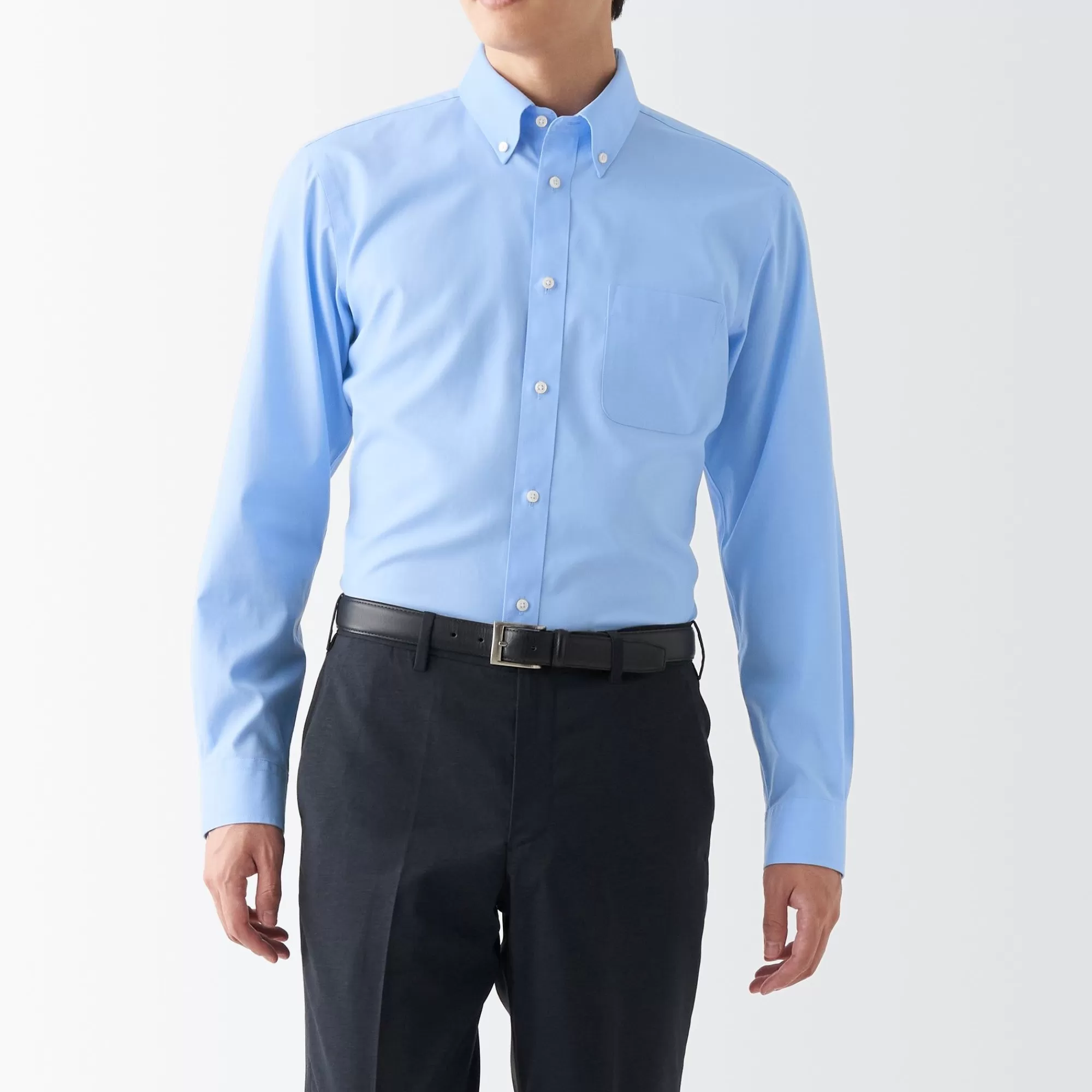 MUJI Men'S Non-Iron Button Down Shirt Best Sale