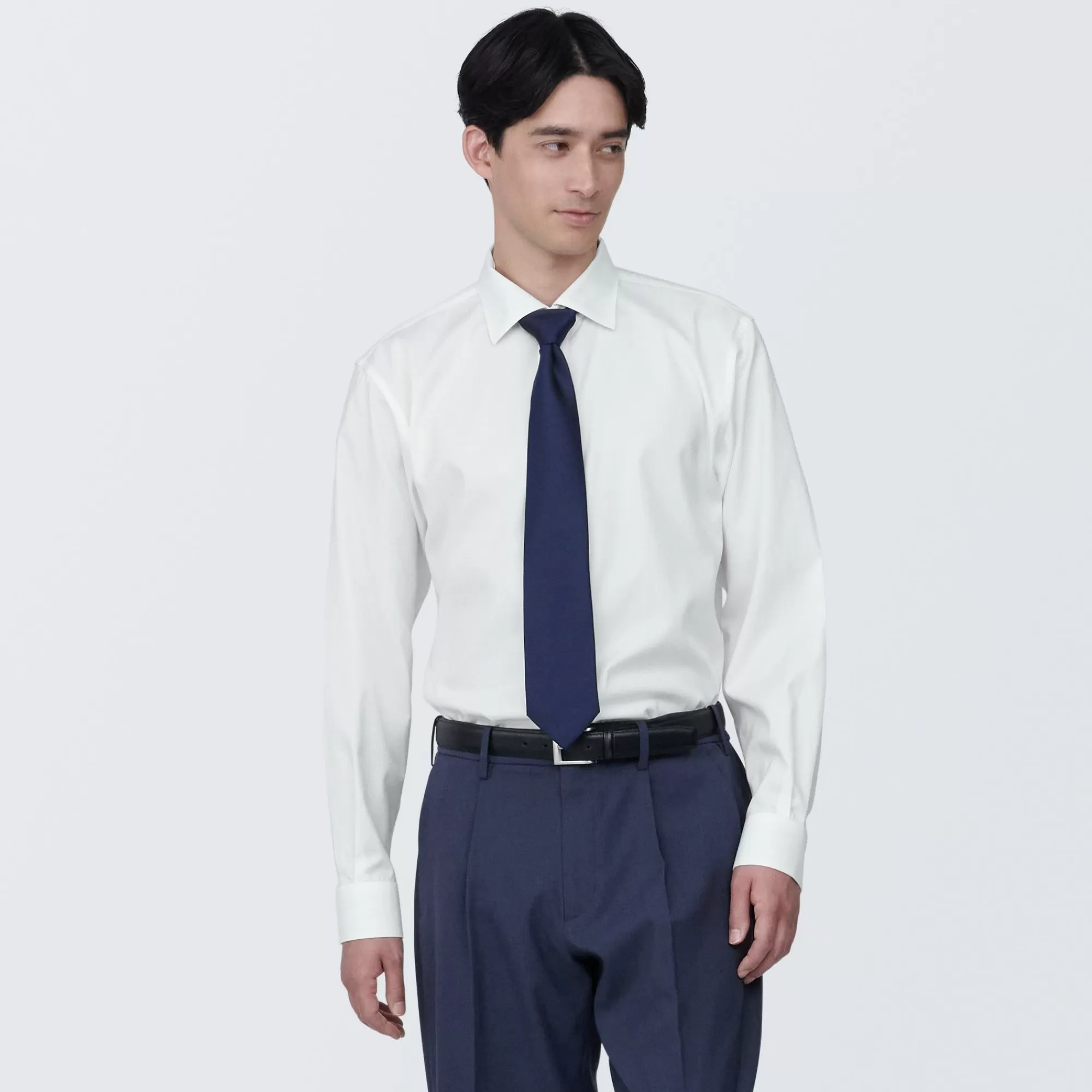 MUJI Men'S Non-Iron Semi Wide Collar Shirt Online