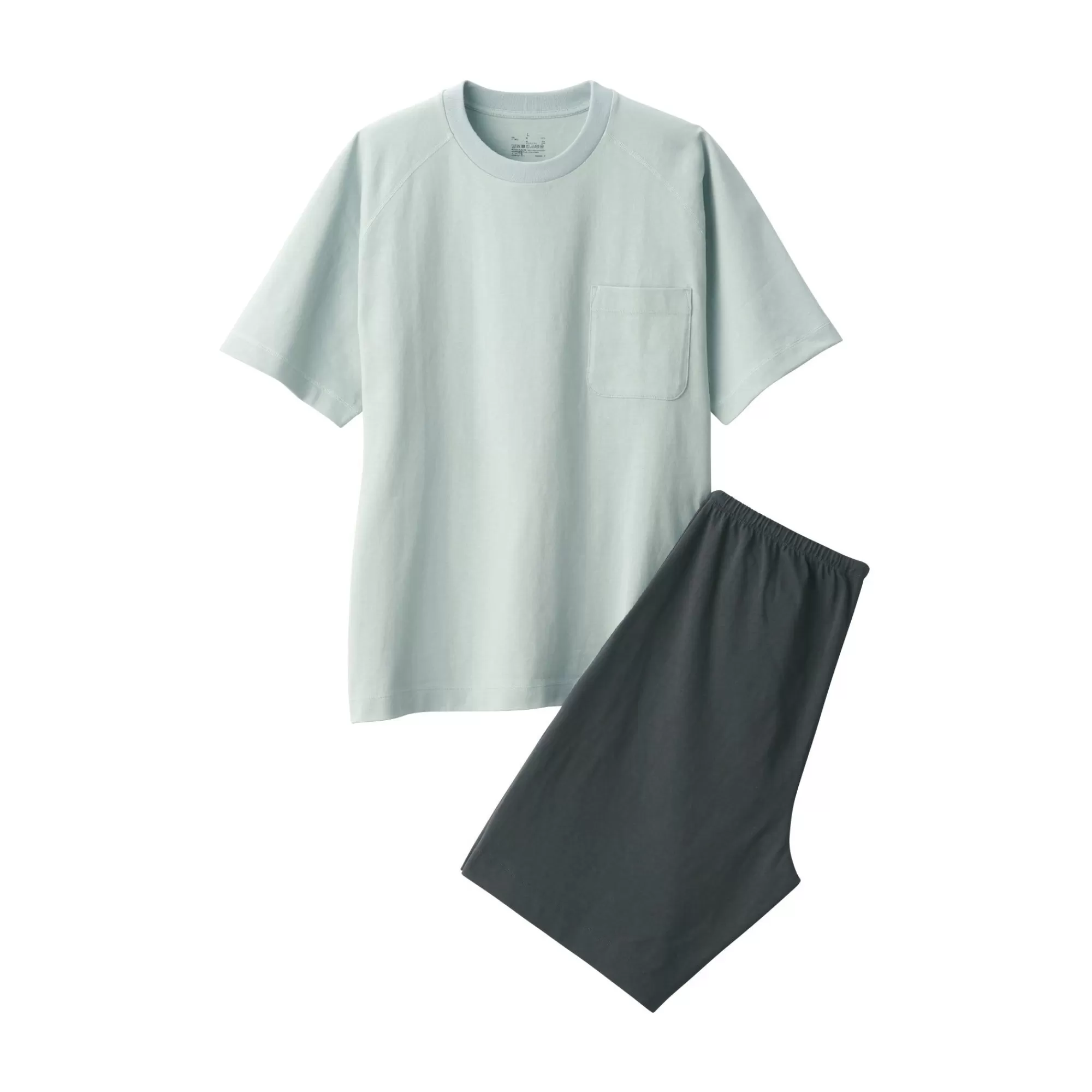 MUJI Men'S Short Sleeve Loungewear Set Clearance