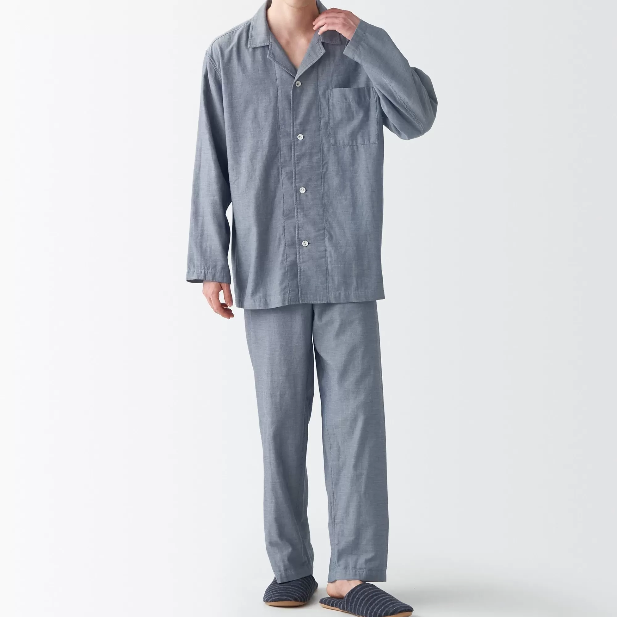 MUJI Men'S Side Seamless Double Gauze Pajamas Store