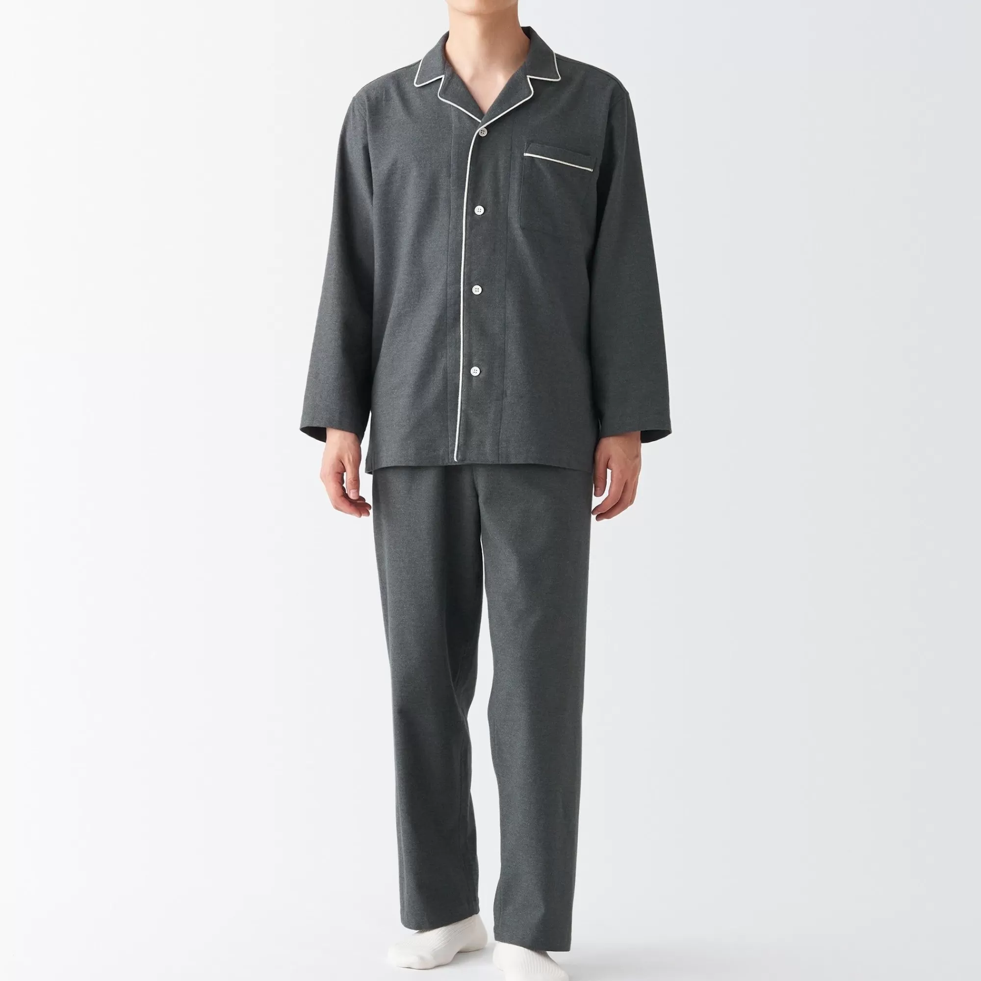 MUJI Men'S Side Seamless Flannel Pajamas Shop