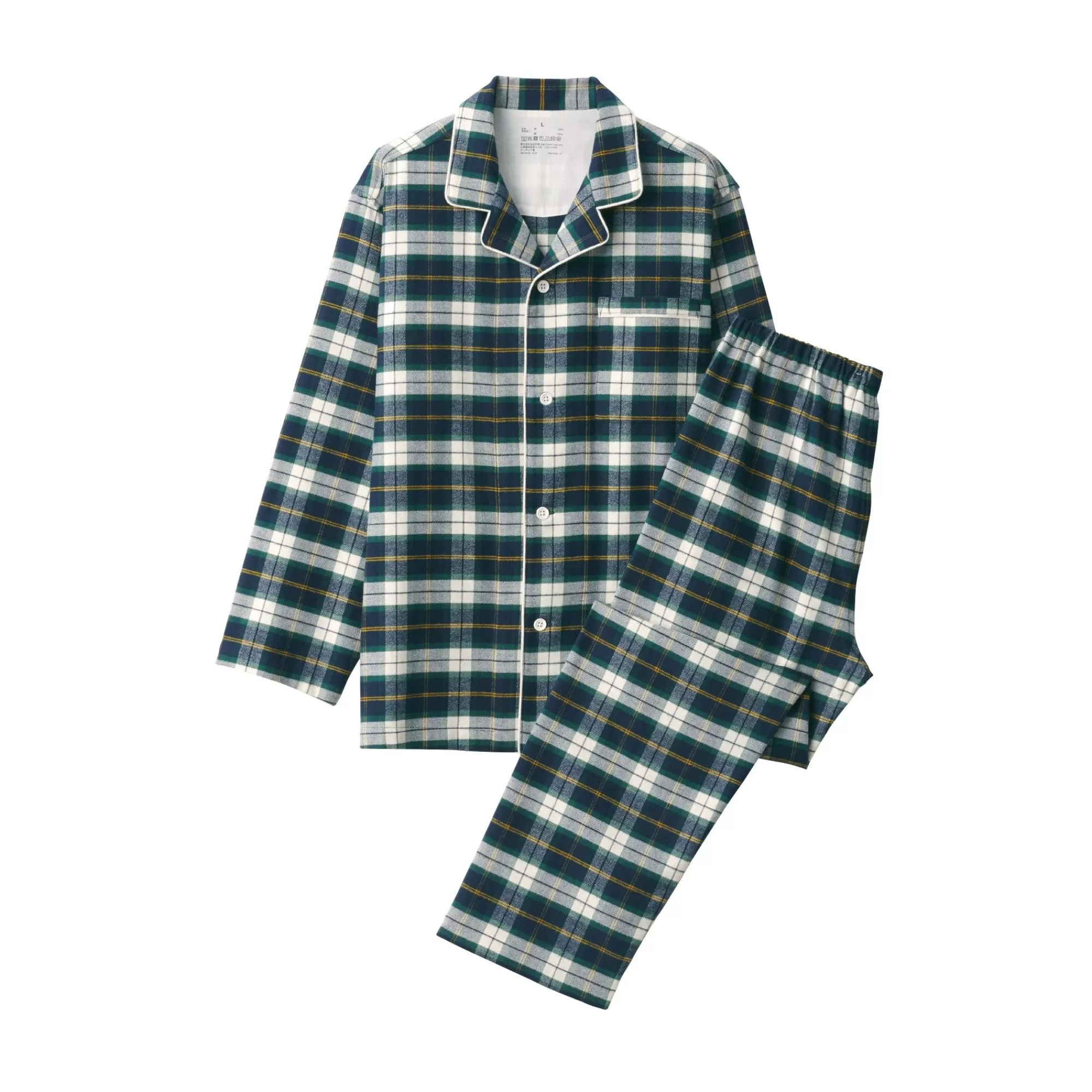 MUJI Men'S Side Seamless Flannel Pajamas Cheap